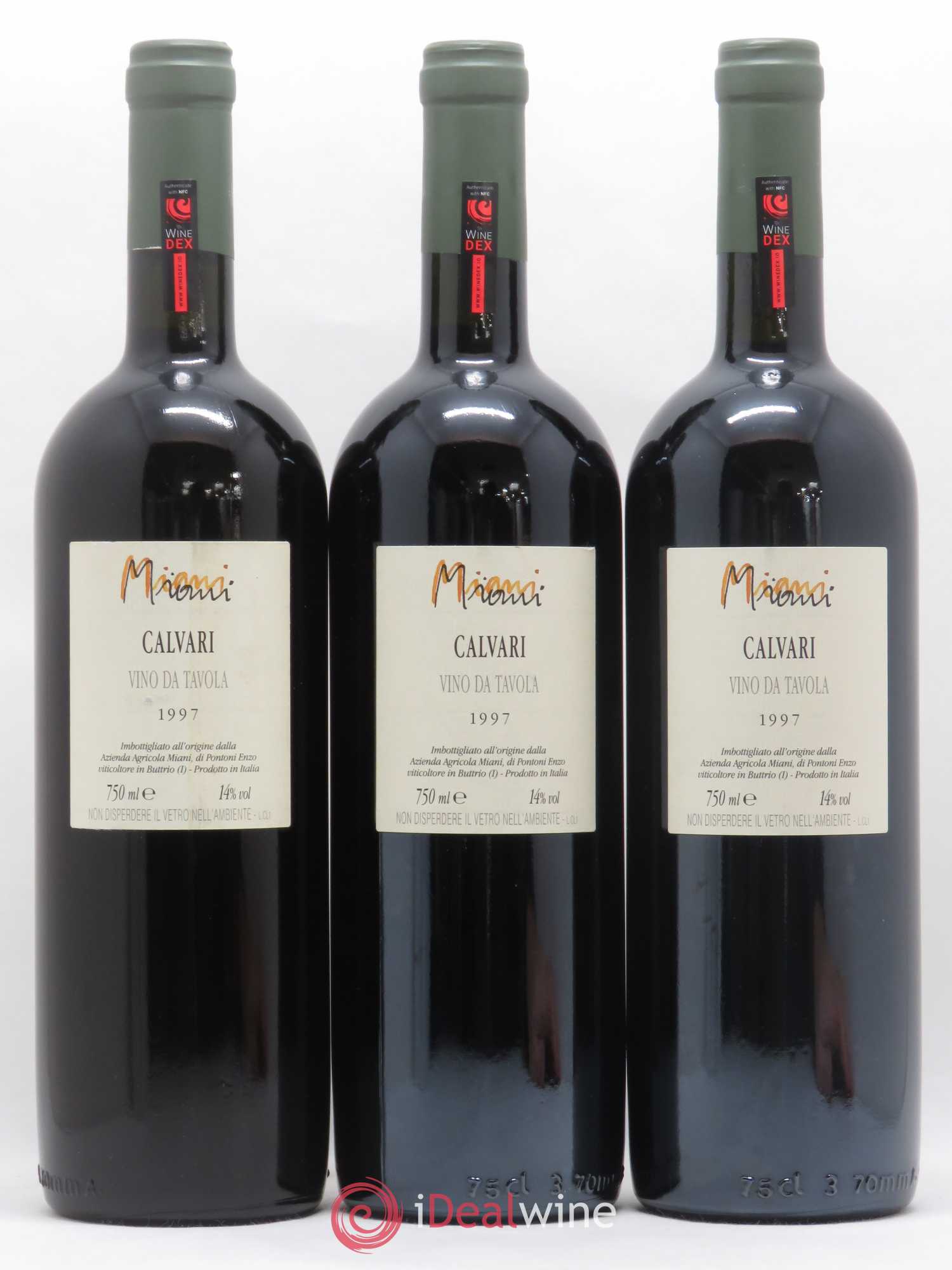 Vino da Tavola Calvari Miani 1997 - Lot of 3 bottles - 1