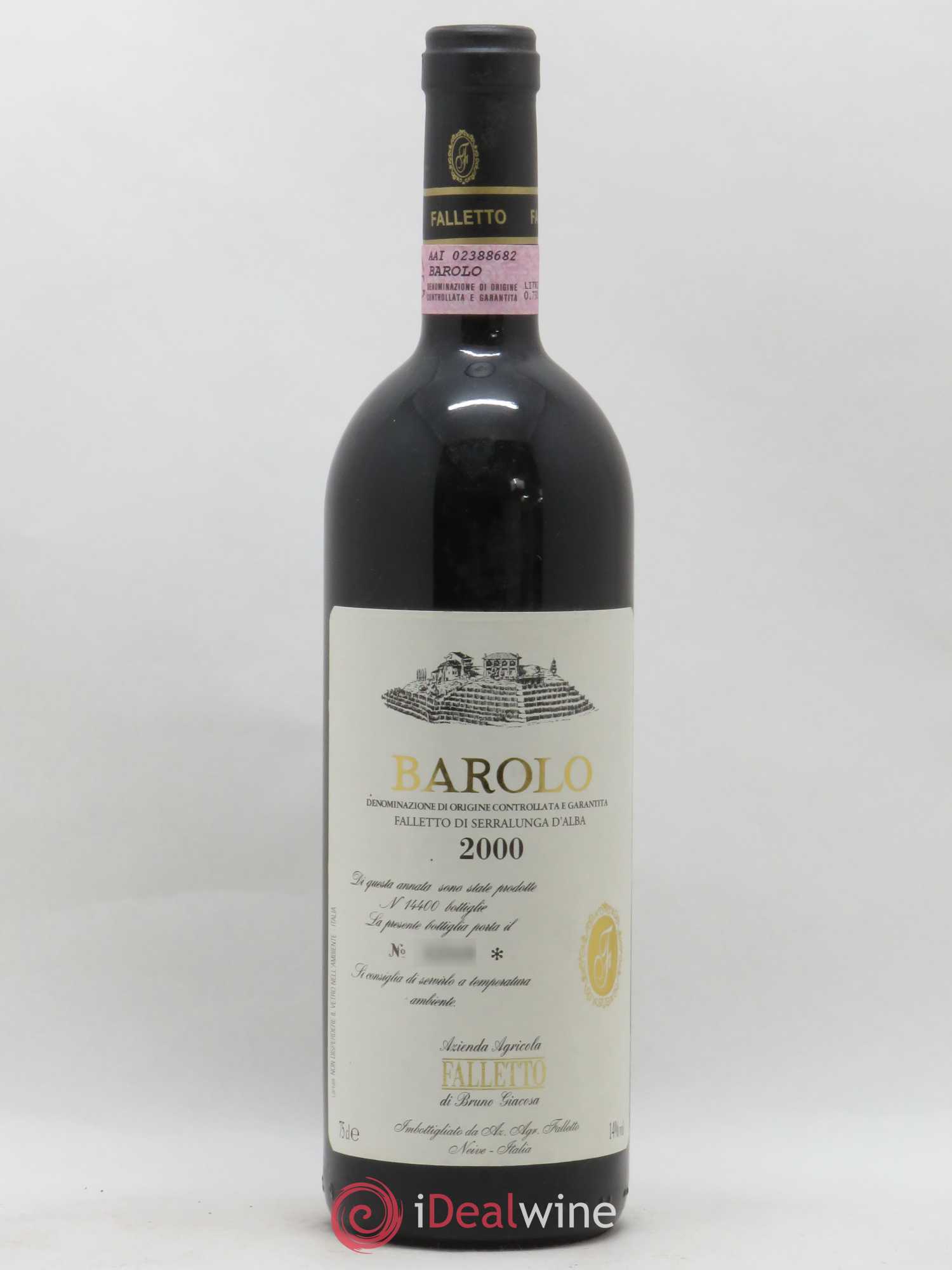 Barolo DOCG Falletto di Serralunga d'Alba Falletto - Bruno Giacosa 2000 - Lot de 1 bouteille - 0