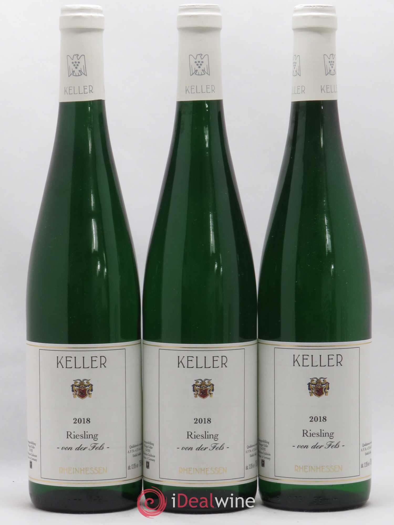 Riesling Rheinhessen Von der Fels Weingut Keller 2018 - Lot of 3 bottles - 0