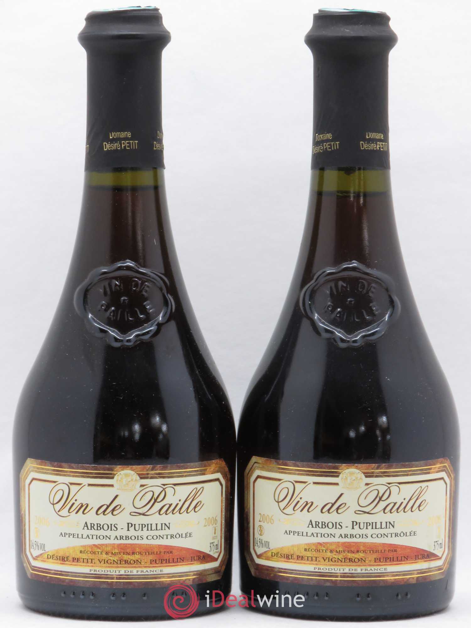 Arbois Vin de Paille Pupillin Domaine Désiré Petit 2006 - Lot of 2 half-bottles - 0