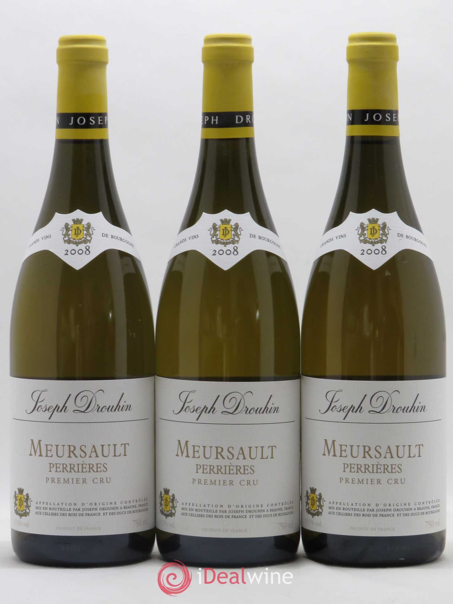 Meursault 1er Cru Perrières Joseph Drouhin 2008 - Lot de 3 bouteilles - 0