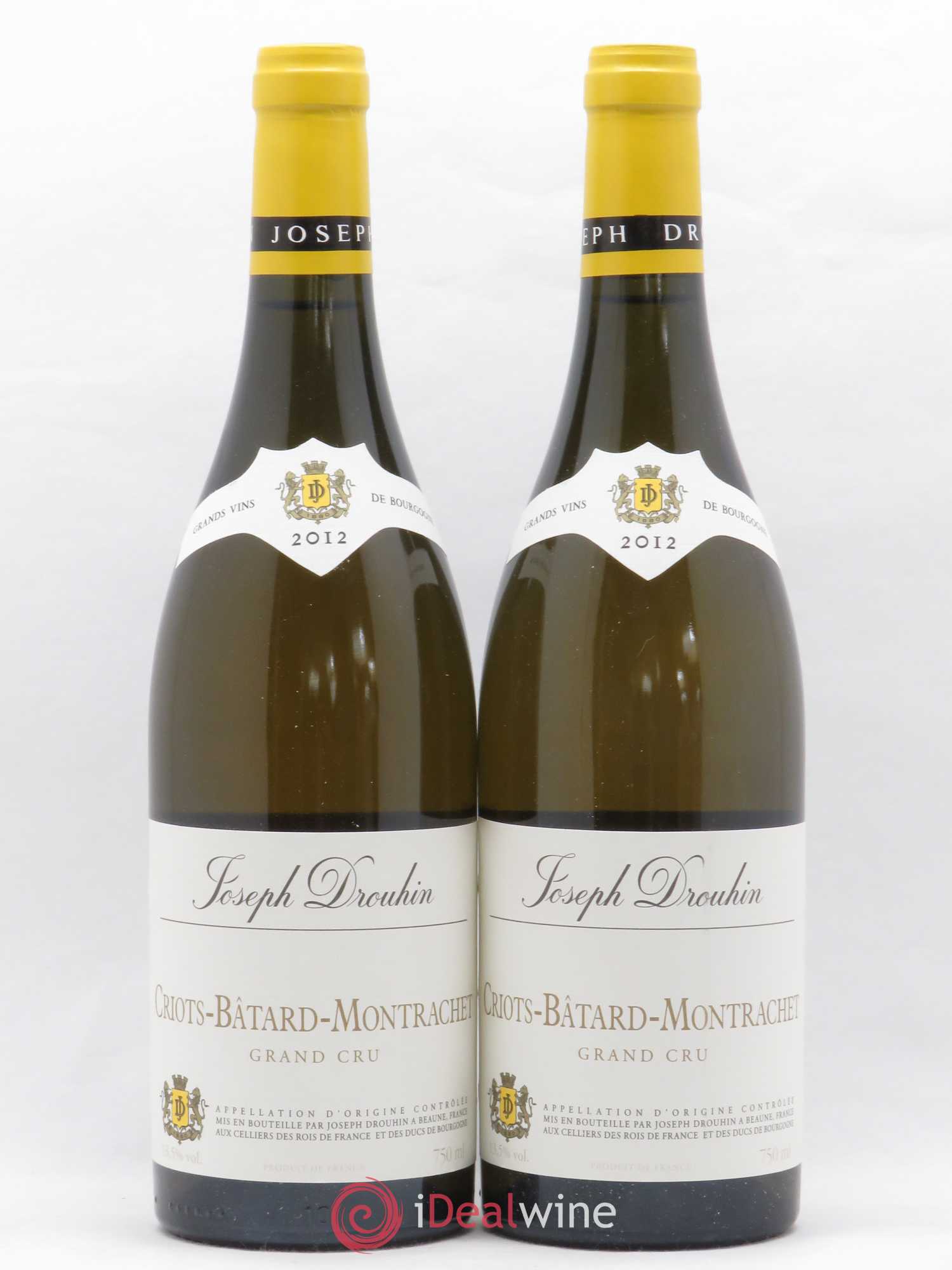 Criots-Bâtard-Montrachet Grand Cru Joseph Drouhin 2012 - Lot of 2 bottles - 0