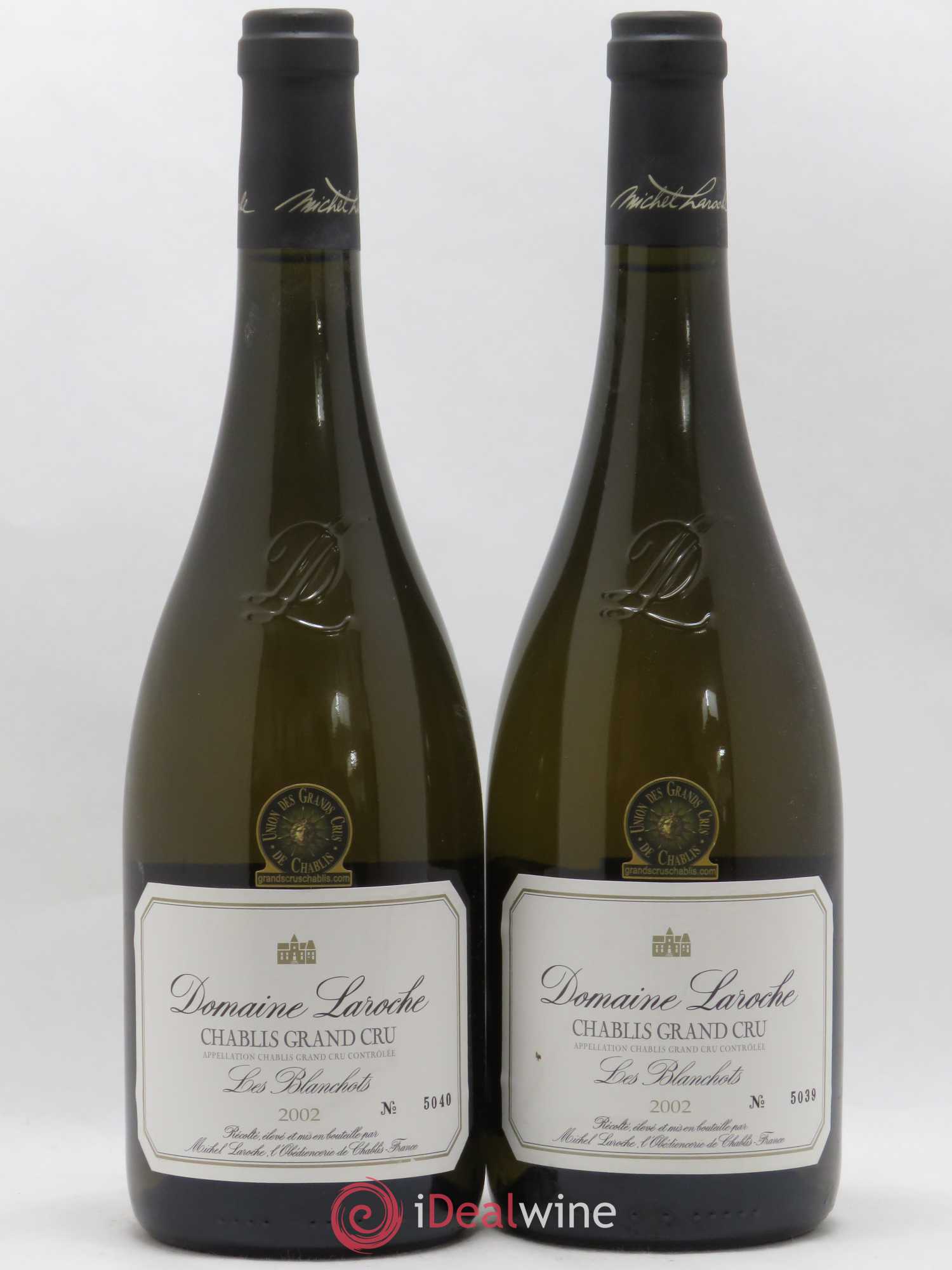 Chablis Grand Cru Les Blanchots Domaine Laroche 2002 - Lot of 2 bottles - 0