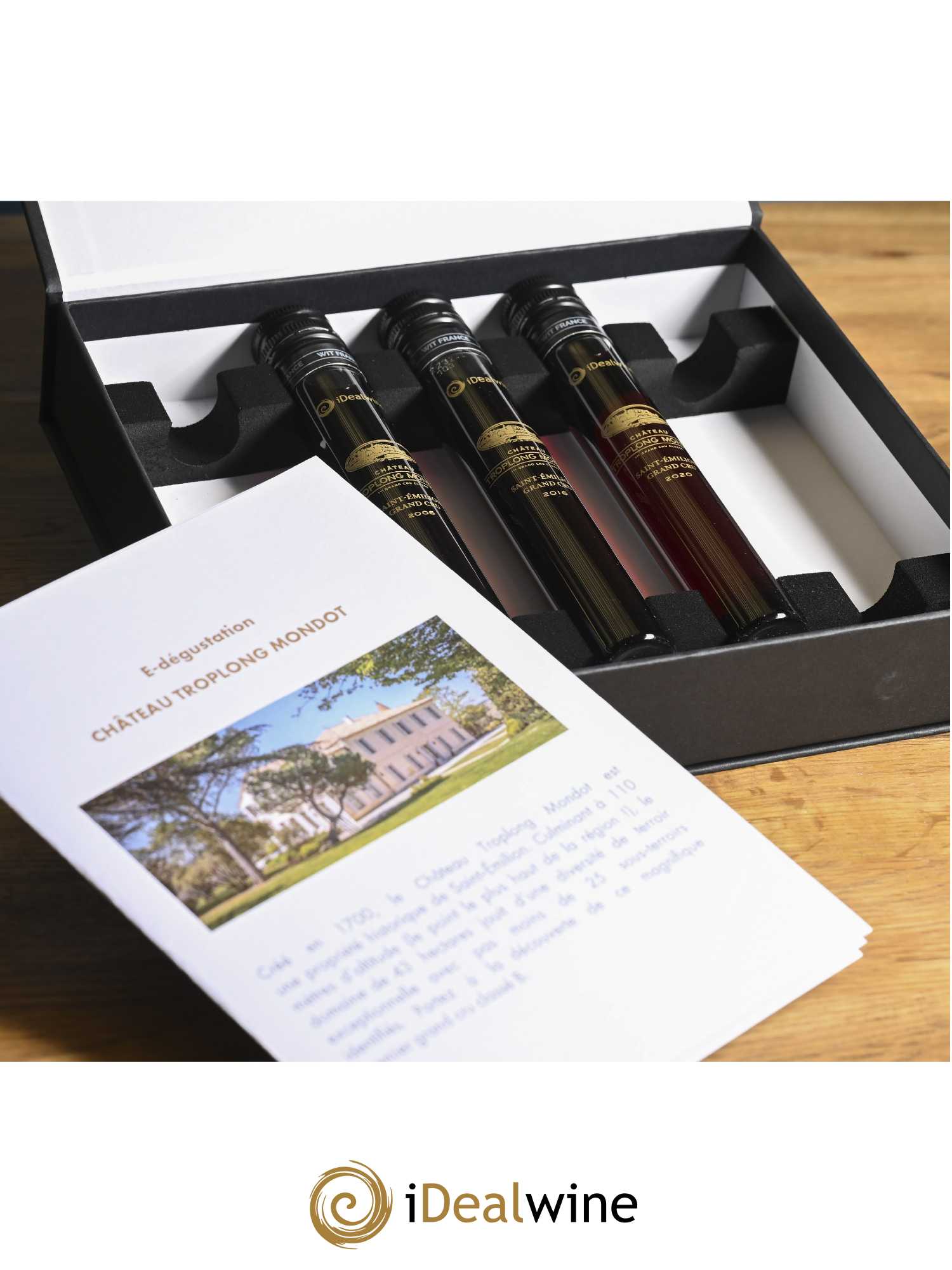 Coffret Dégustation FR 3 flacons (6cl) Château Troplong Mondot - Lot de 1 bouteille - 0