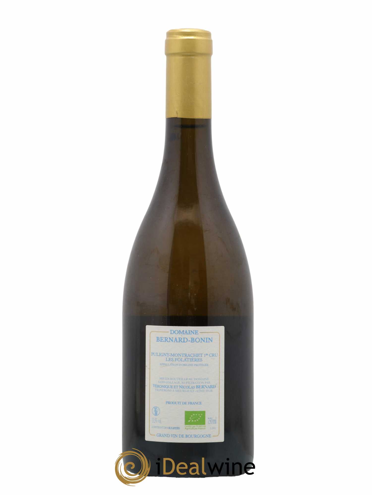 Puligny-Montrachet 1er Cru Les Folatières Bernard Bonin 2019 - Lot of 1 bottle - 1