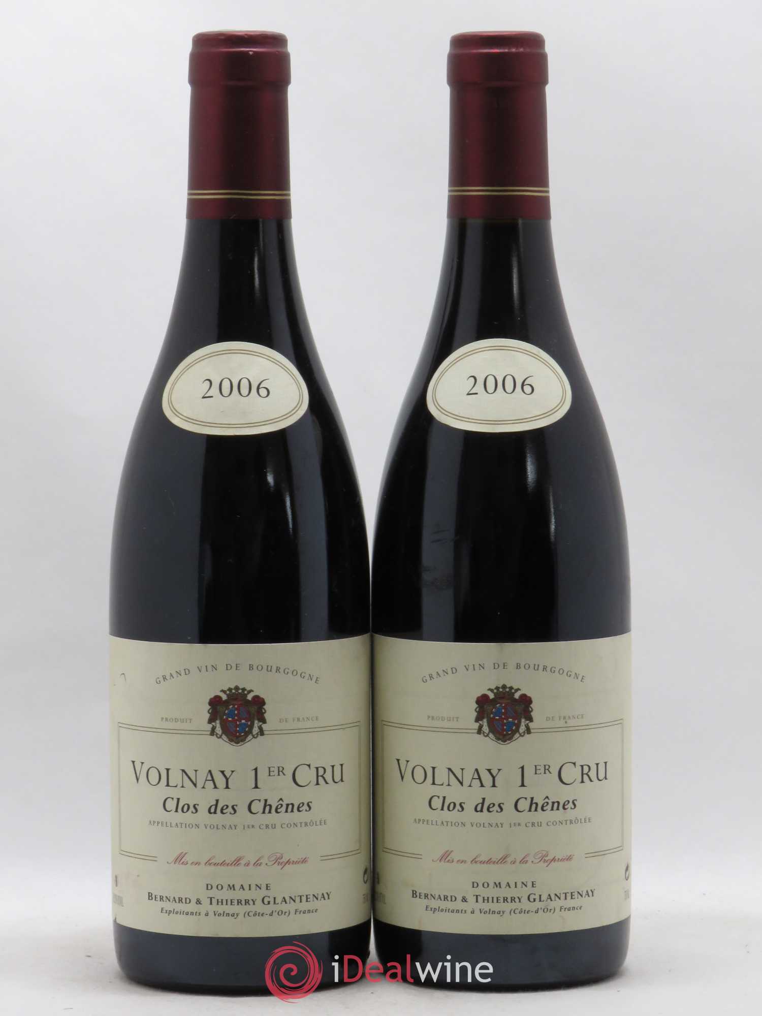 Volnay 1er Cru Clos des Chênes Bernard et Thierry Glantenay (Domaine) 2006 - Lot of 2 bottles - 0