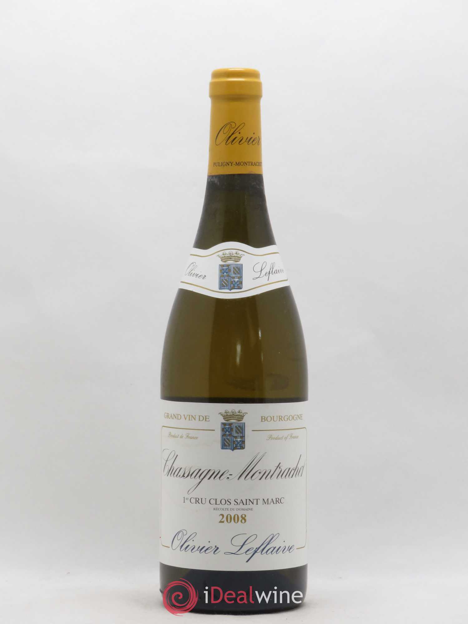 Chassagne-Montrachet 1er Cru Clos Saint Marc Olivier Leflaive 2008 - Lot of 1 bottle - 0