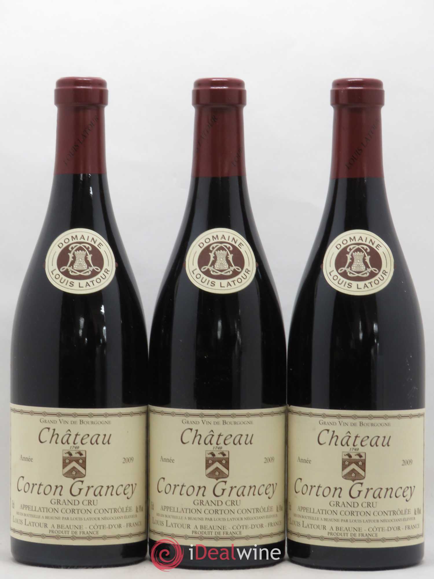 Corton Grand Cru Château Corton Grancey Louis Latour 2009 - Lot of 3 bottles - 0