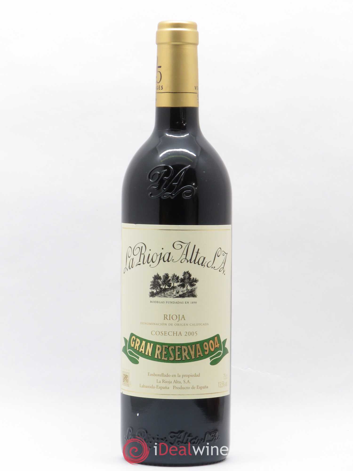 Rioja DOCa Gran Reserva 904 La Rioja Alta 2005 - Lot de 1 bouteille - 0