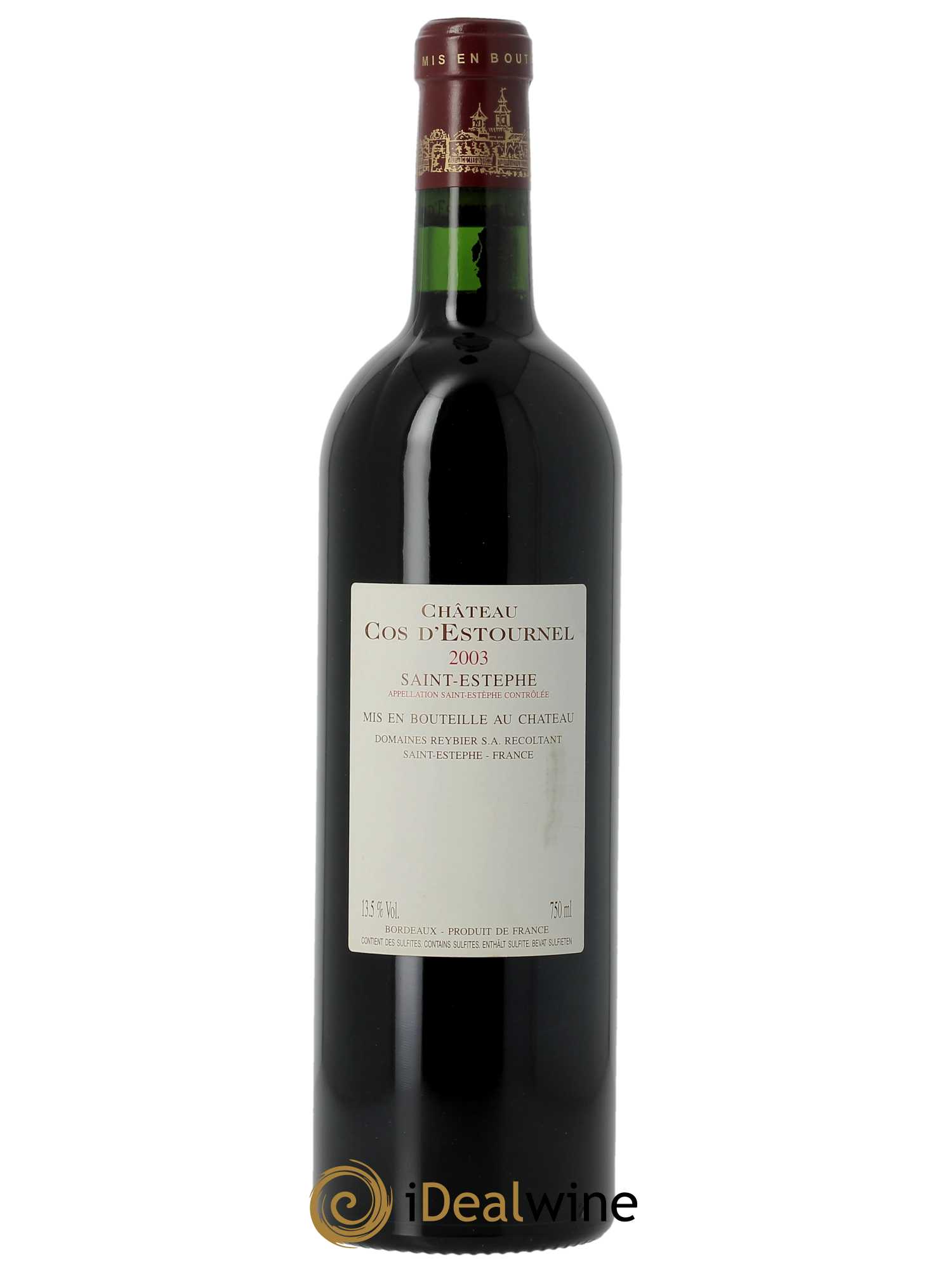 Cos d'Estournel 2ème Grand Cru Classé (Cassetta in legno a partire da 12 bt) 2003 - Lotto di 1 bottiglia - 1