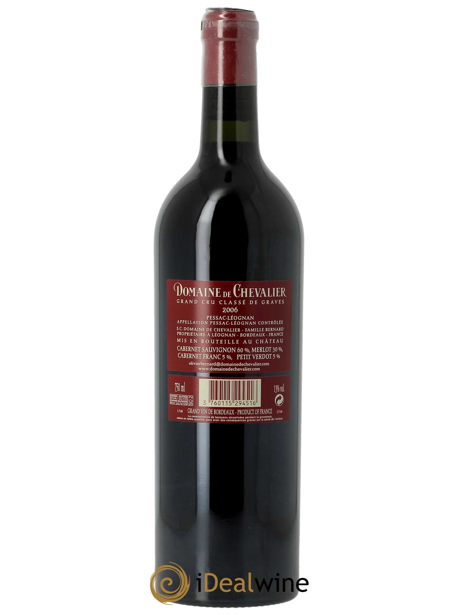 Domaine de Chevalier Cru Classé de Graves (Original-Holzkiste ab 12 St.) 2006 - Posten von 1 Flasche - 1