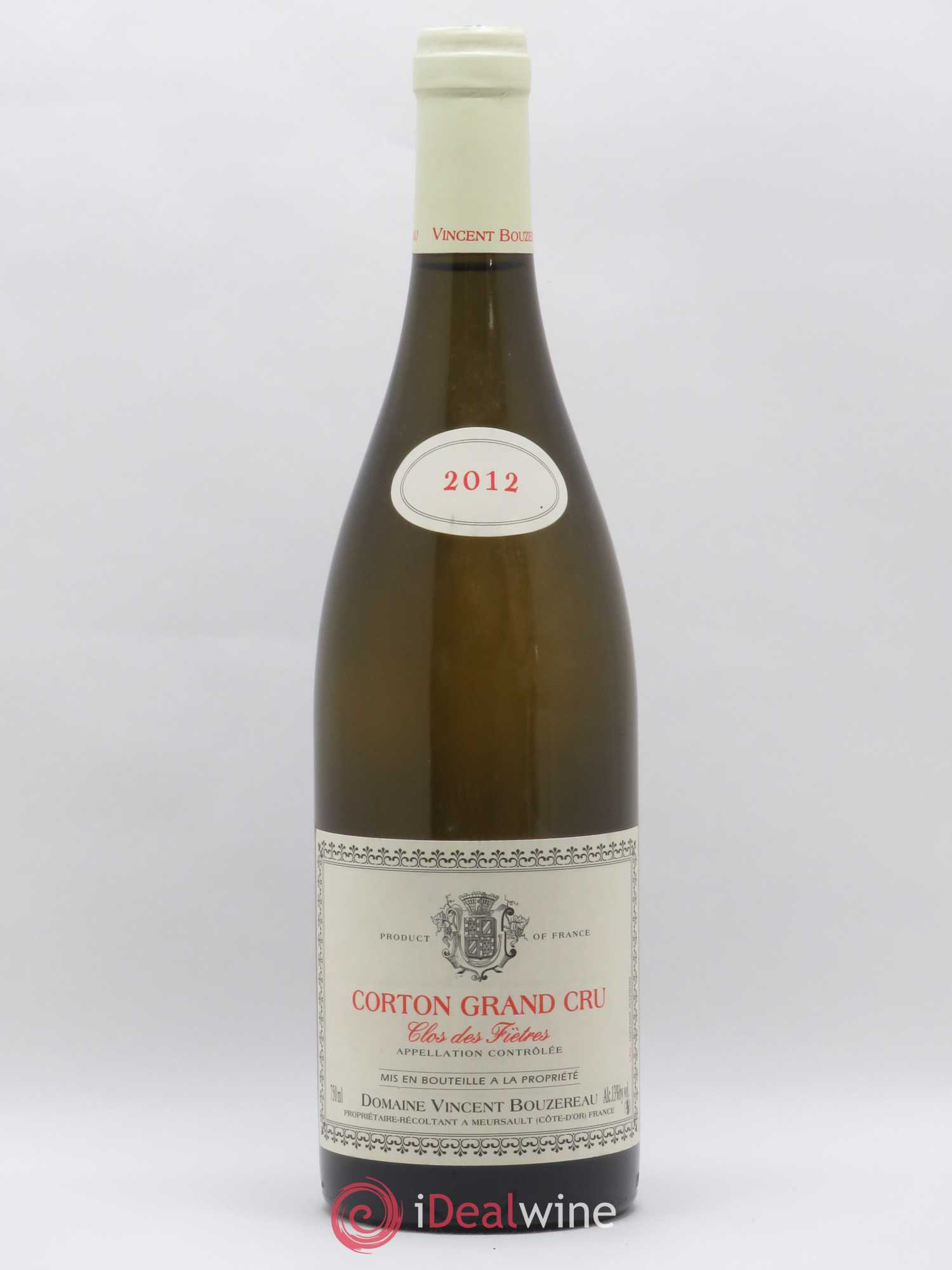 Corton Grand Cru Clos des Fiètres Domaine Vincent Bouzereau 2012 - Lot of 1 bottle - 0