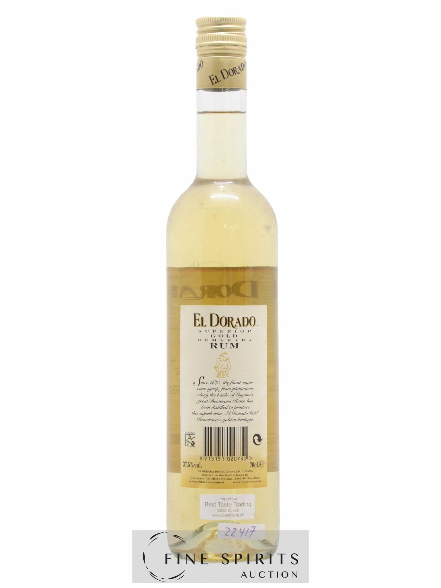 El Dorado Of. Superior Gold Demerara  (no reserve) - Lot of 1 bottle - 1