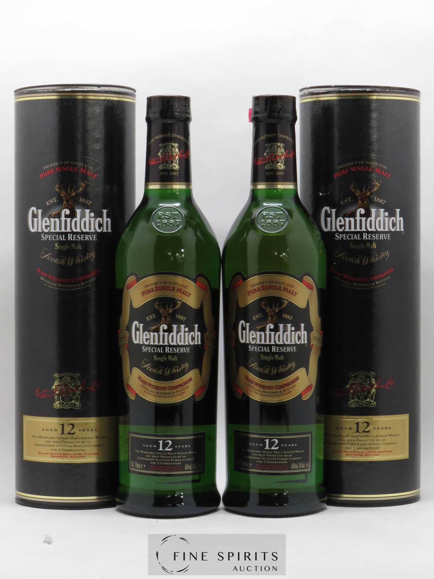 Glenfiddich 12 years Of. Special Reserve - Lot of 2 bottles - 0