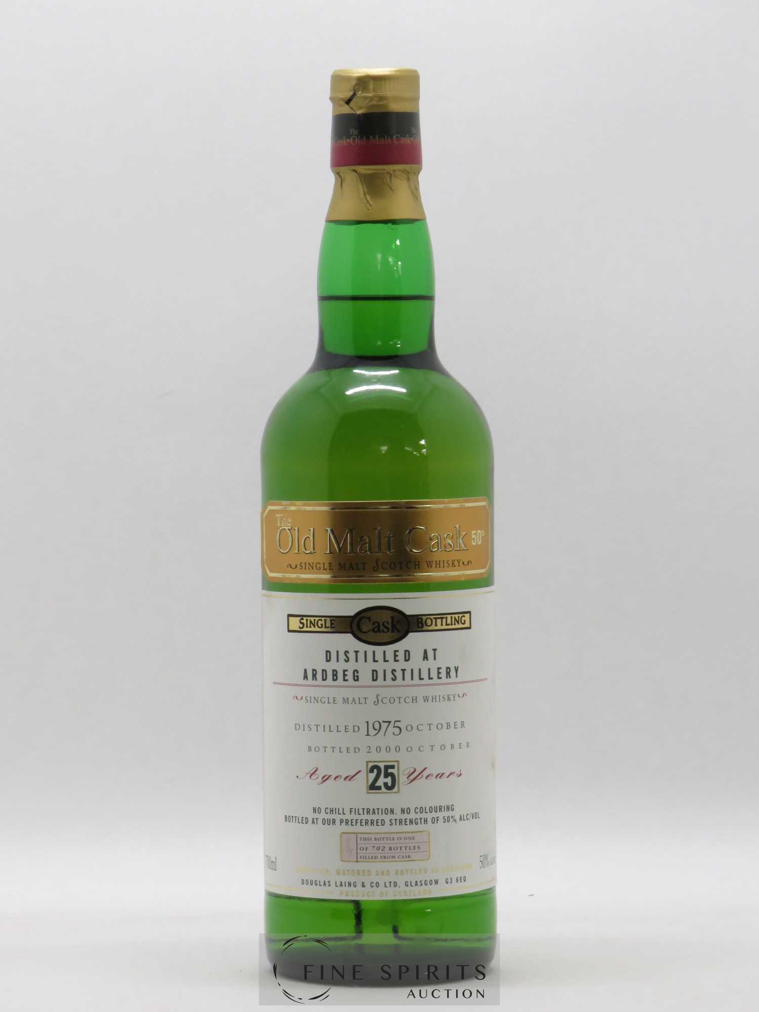 Ardbeg 25 years 1975 Douglas Laing Single Cask Limited Edition 702 Bottles Old Malt Cask - Lot de 1 bouteille - 1