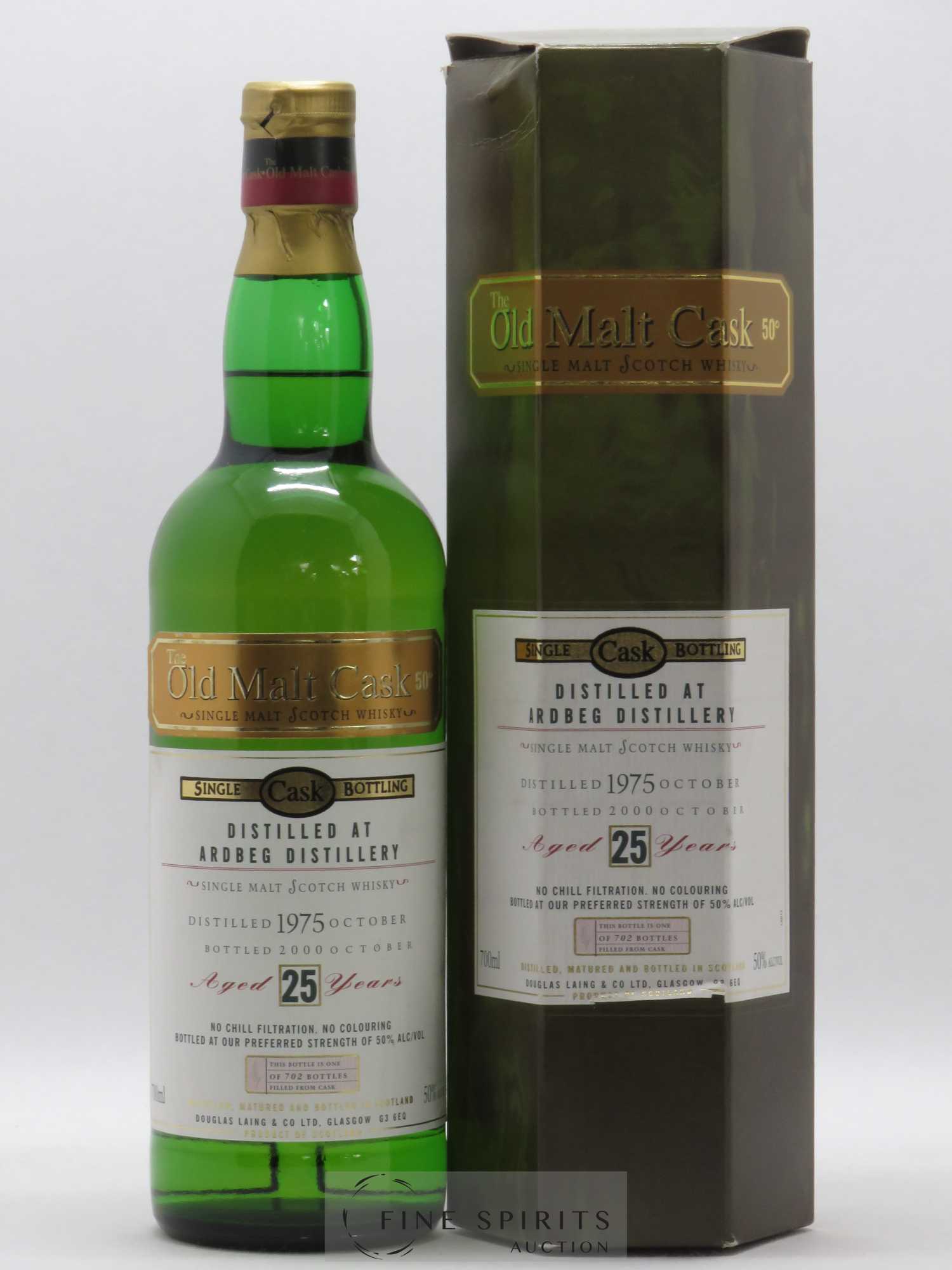 Ardbeg 25 years 1975 Douglas Laing Single Cask Limited Edition 702 Bottles Old Malt Cask - Lot de 1 bouteille - 0