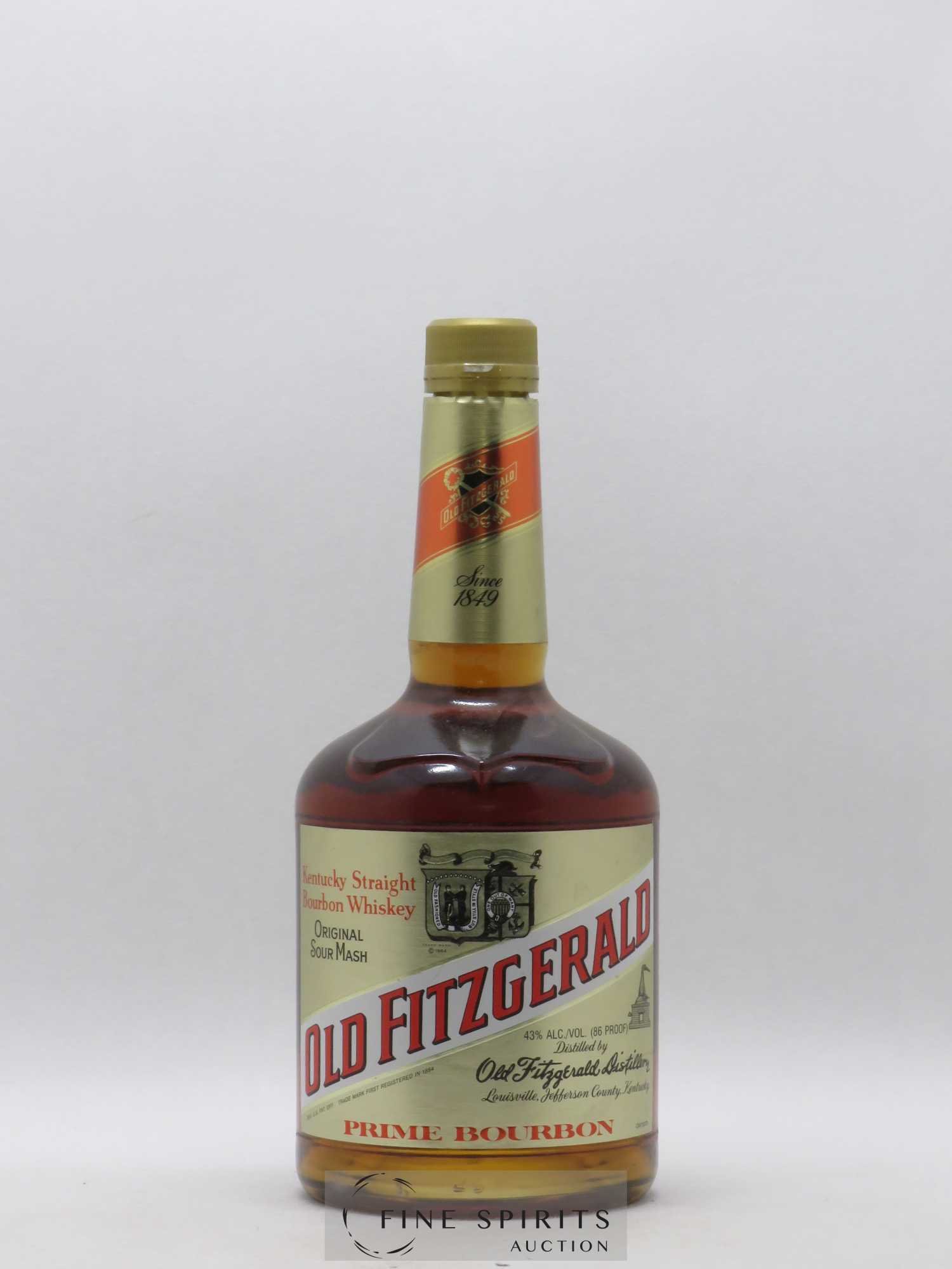 Old Fitzgerald's Of. 86 Proof, Old Fitsgerald Distillery, Louisville Prime BourbonOriginal Sour Mash - Lot de 1 bouteille - 0