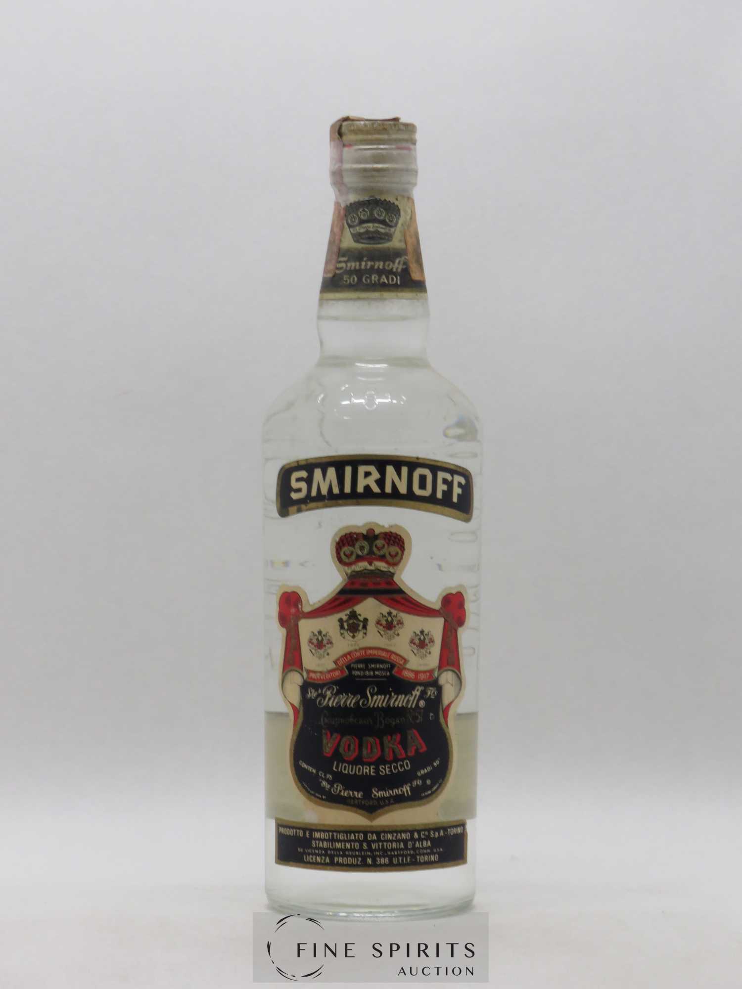 Smirnoff Of. Ste Pierre Smirnoff Fls Hartford USA Cinzano & C SPA Torino Bogka n°57 - Lot of 1 bottle - 0