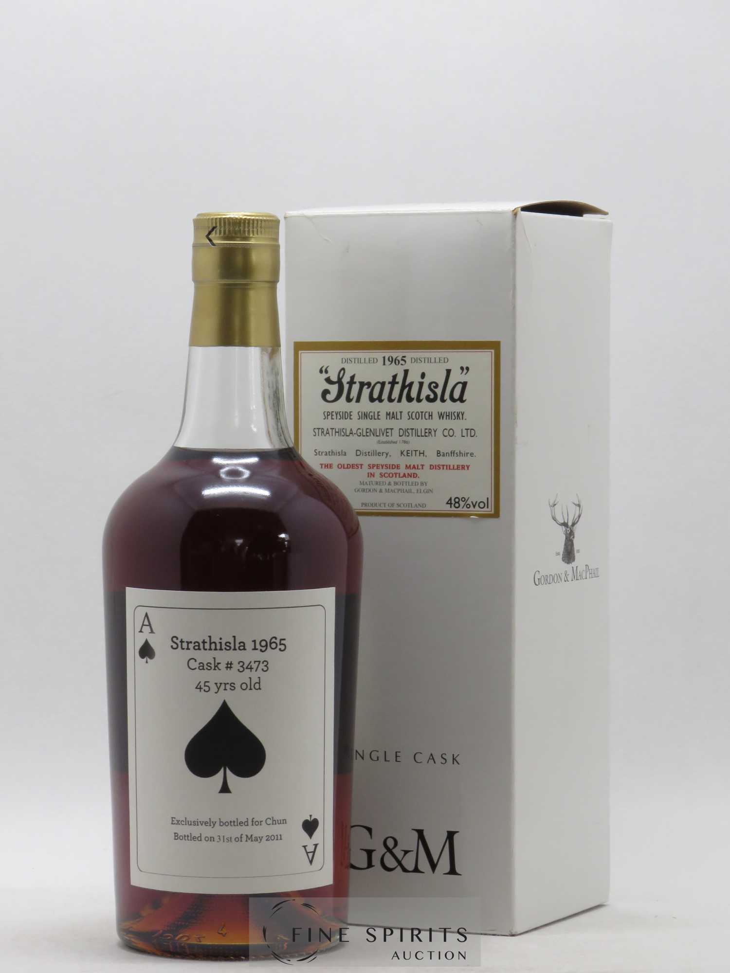 Strathisla 45 years 1965 Gordon & MacPhail Cask n° 3473 bottled 2011 Private Edition for Chun - Lot of 1 bottle - 0