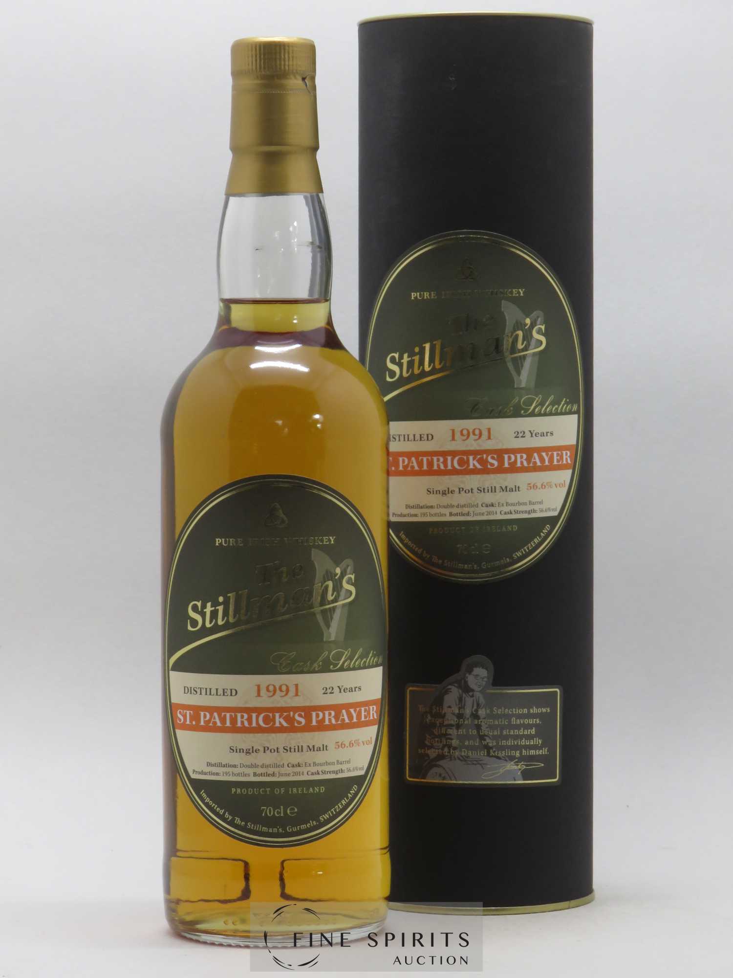 St. Patrick's Prayer 22 years 1991 The Stillman Ex Bourbon Barrel Cask - bottled 2014 Cask Selection - Lot of 1 bottle - 0