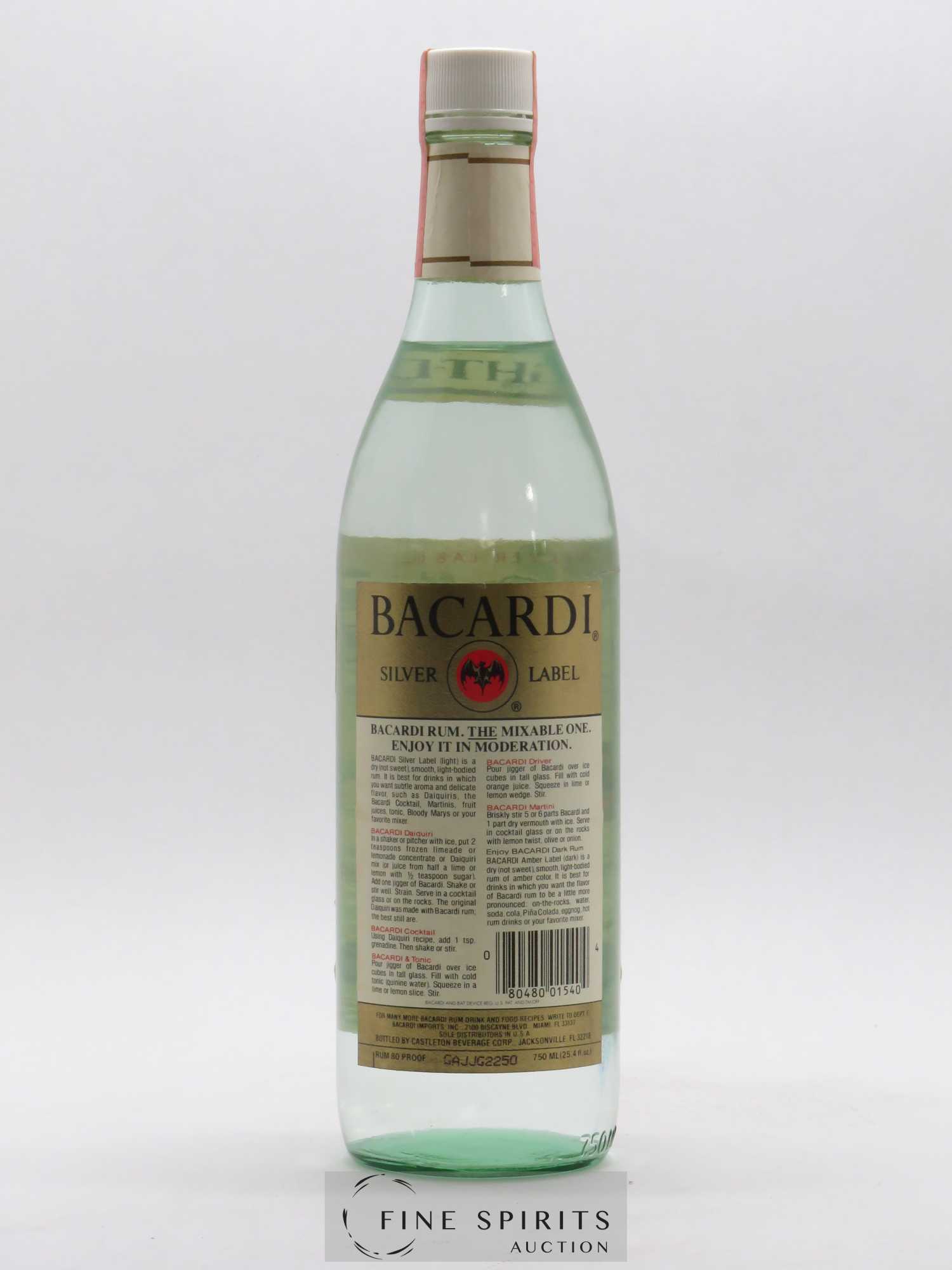 Bacardi Of. Silver Label Light-Dry Superior - Lot de 1 bouteille - 2