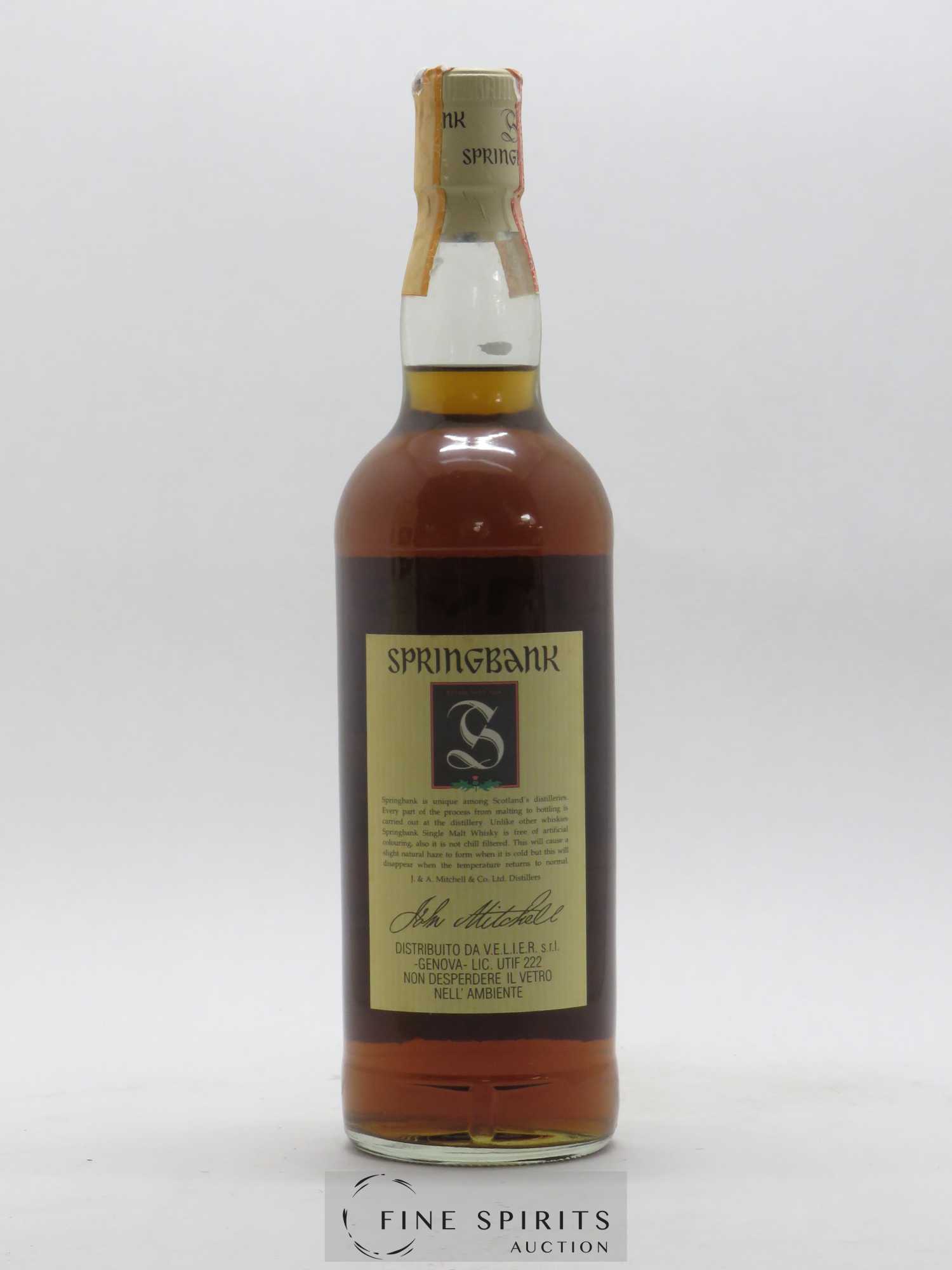 Springbank 12 years Of. Green Thistle Velier - Lot of 1 bottle - 2