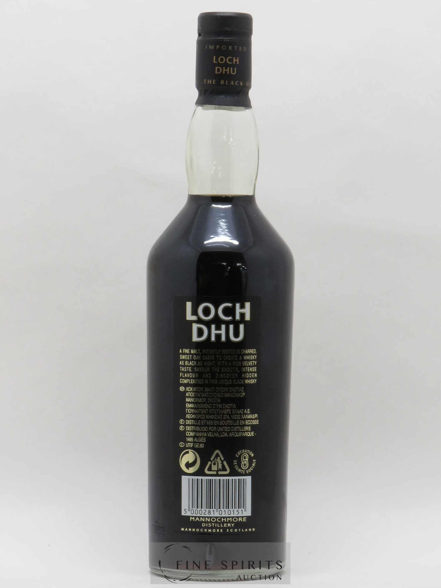 Loch Dhu 10 years Of. The Black Whisky - Lot of 1 bottle - 1