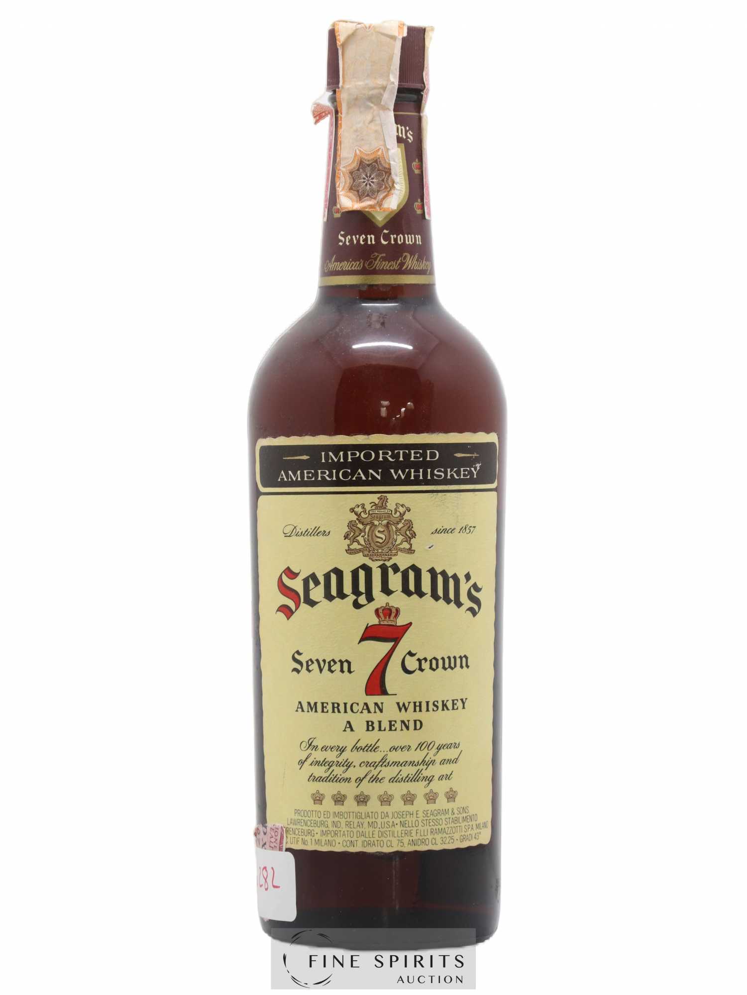 Seagram's Of. Seven 7 Crown A Blend Imported  (no reserve) - Lot of 1 bottle - 0