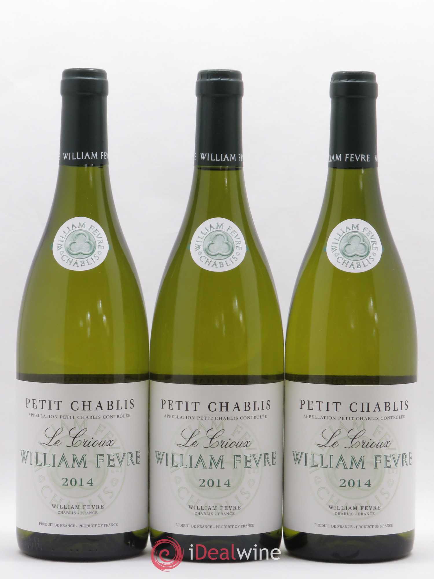 Petit Chablis Le Crioux Domaine William Fèvre (sans prix de réserve) 2014 - Lot de 3 bouteilles - 0