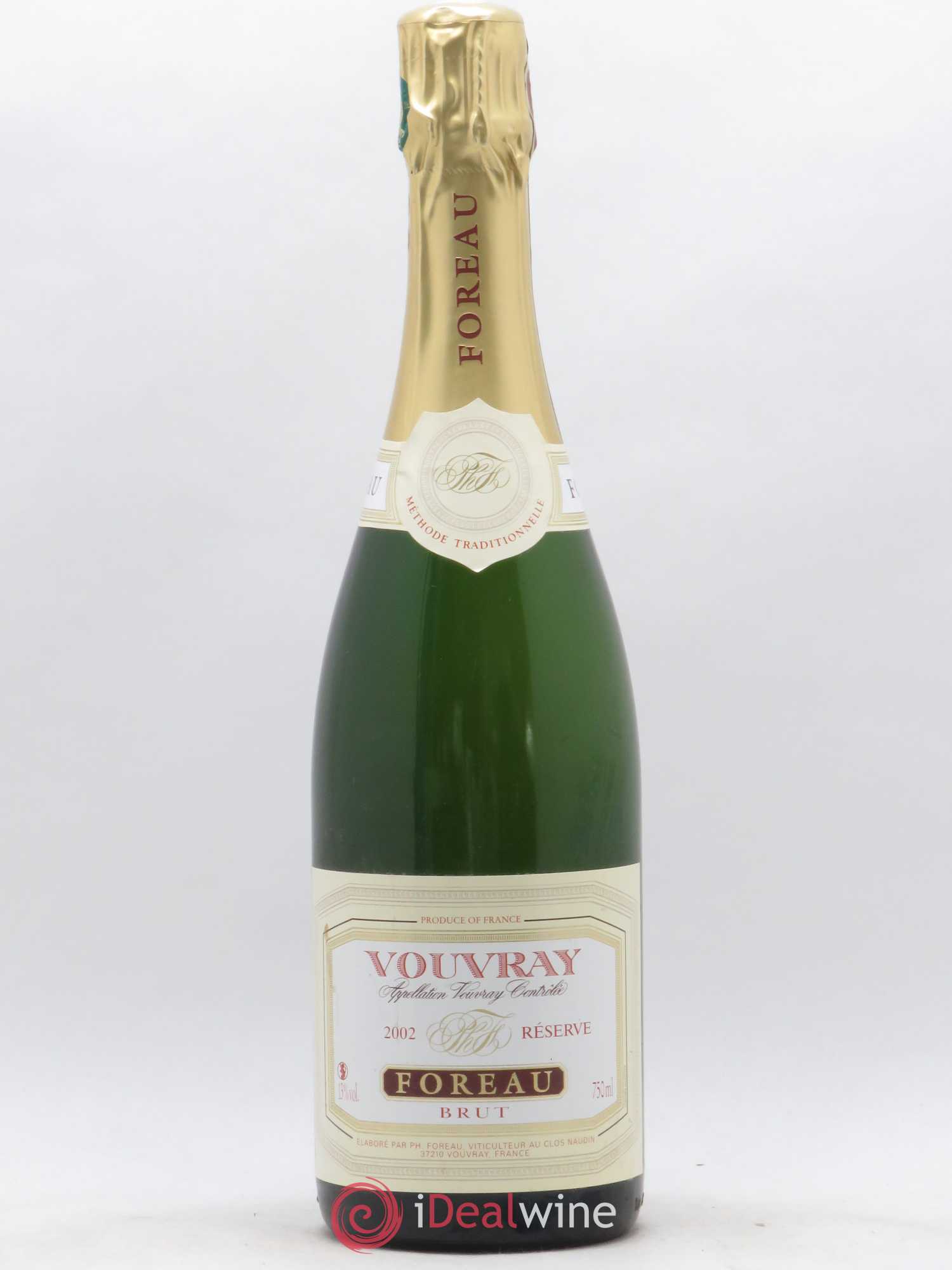 Vouvray Brut Méthode Traditionnelle Clos Naudin - Philippe Foreau Réserve 2002 - Lot of 1 bottle - 0