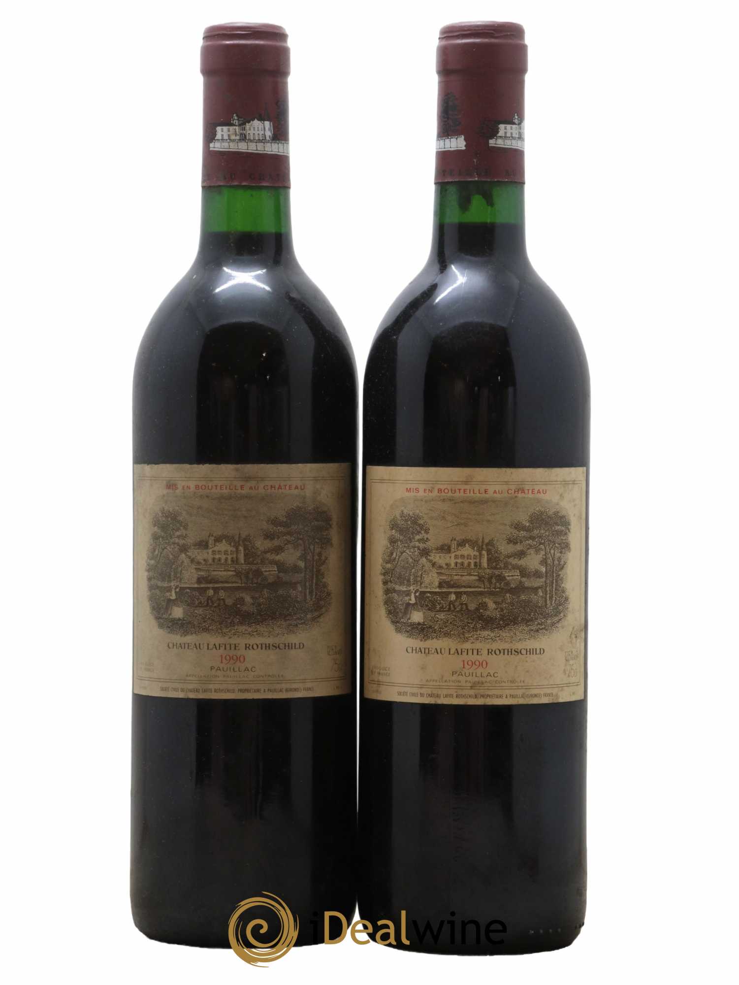 Château Lafite Rothschild 1er Grand Cru Classé 1990 - Lot de 2 bouteilles - 0