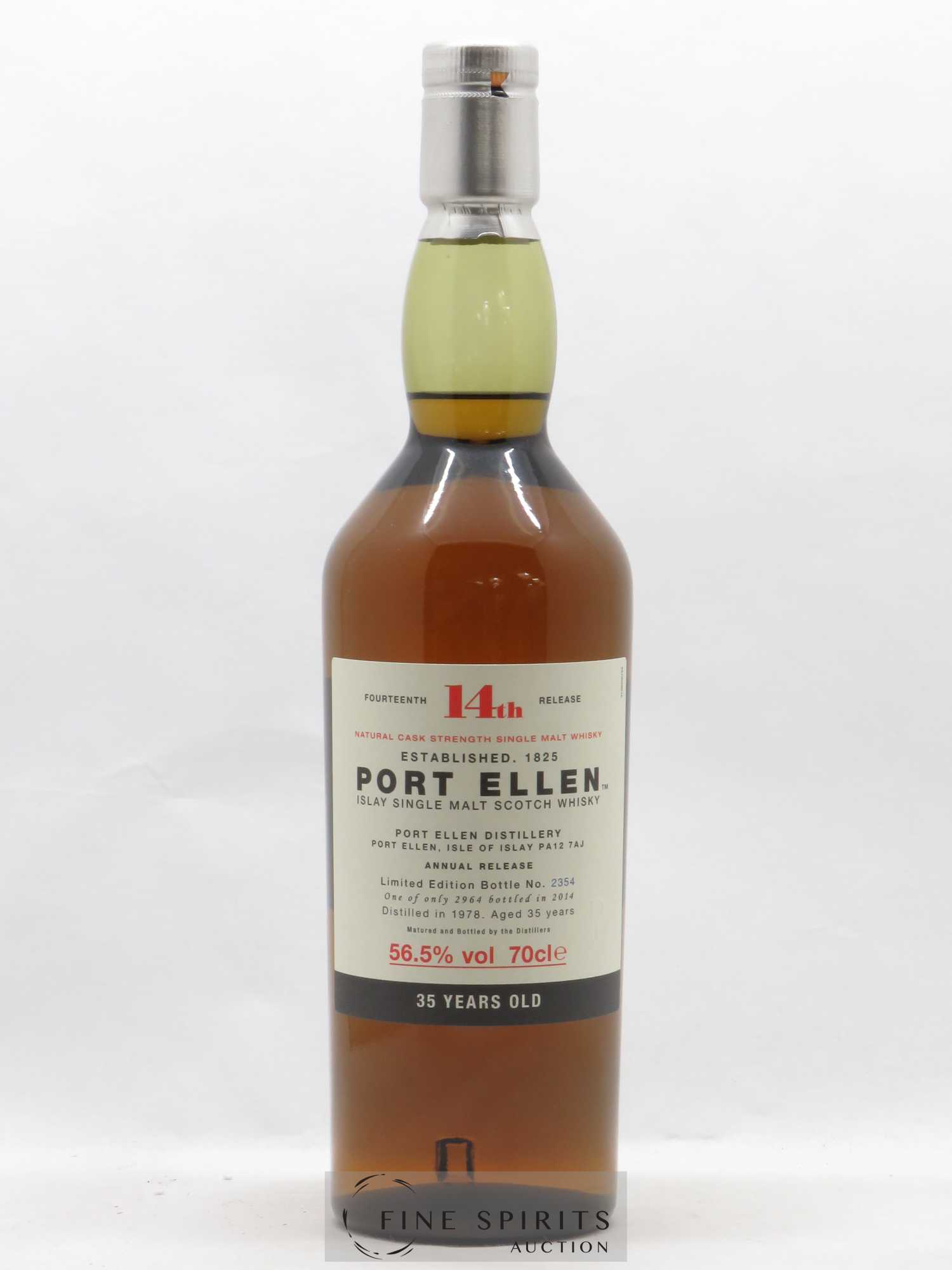 Port Ellen 35 years 1978 Of. 14th Release Natural Cask Strength - One of 2964 - bottled 2014 Limited Edition - Lot de 1 bouteille - 1