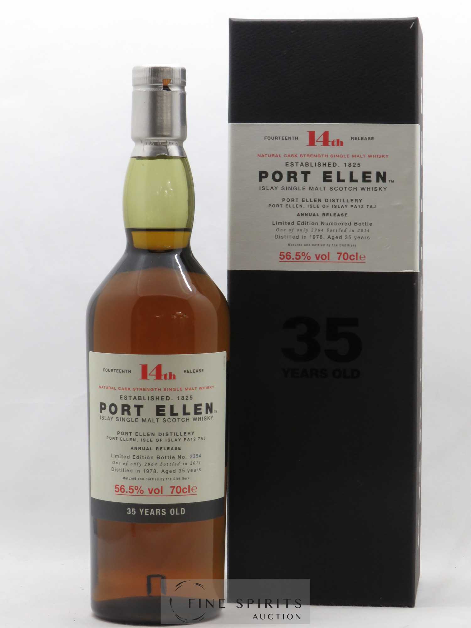 Port Ellen 35 years 1978 Of. 14th Release Natural Cask Strength - One of 2964 - bottled 2014 Limited Edition - Lot de 1 bouteille - 0