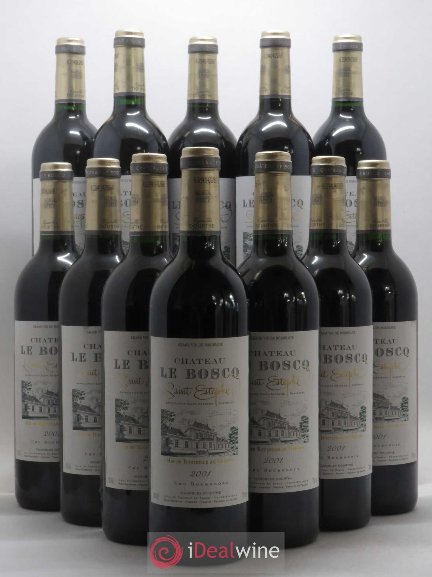 Château le Boscq Cru Bourgeois 2001 - Lot of 12 bottles - 0