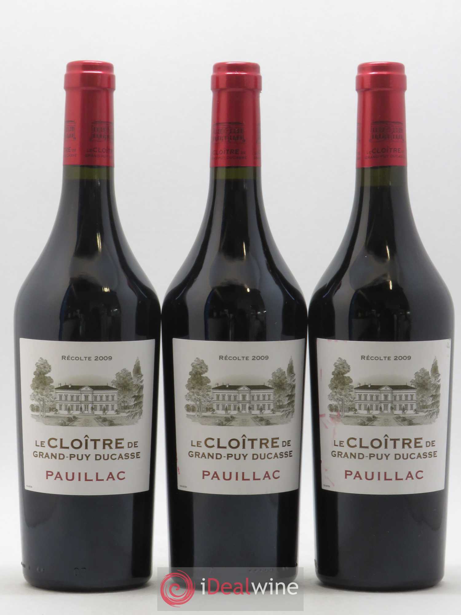 Pauillac Le Cloître de Grand Puy Ducasse 2009 - Lot of 3 bottles - 0