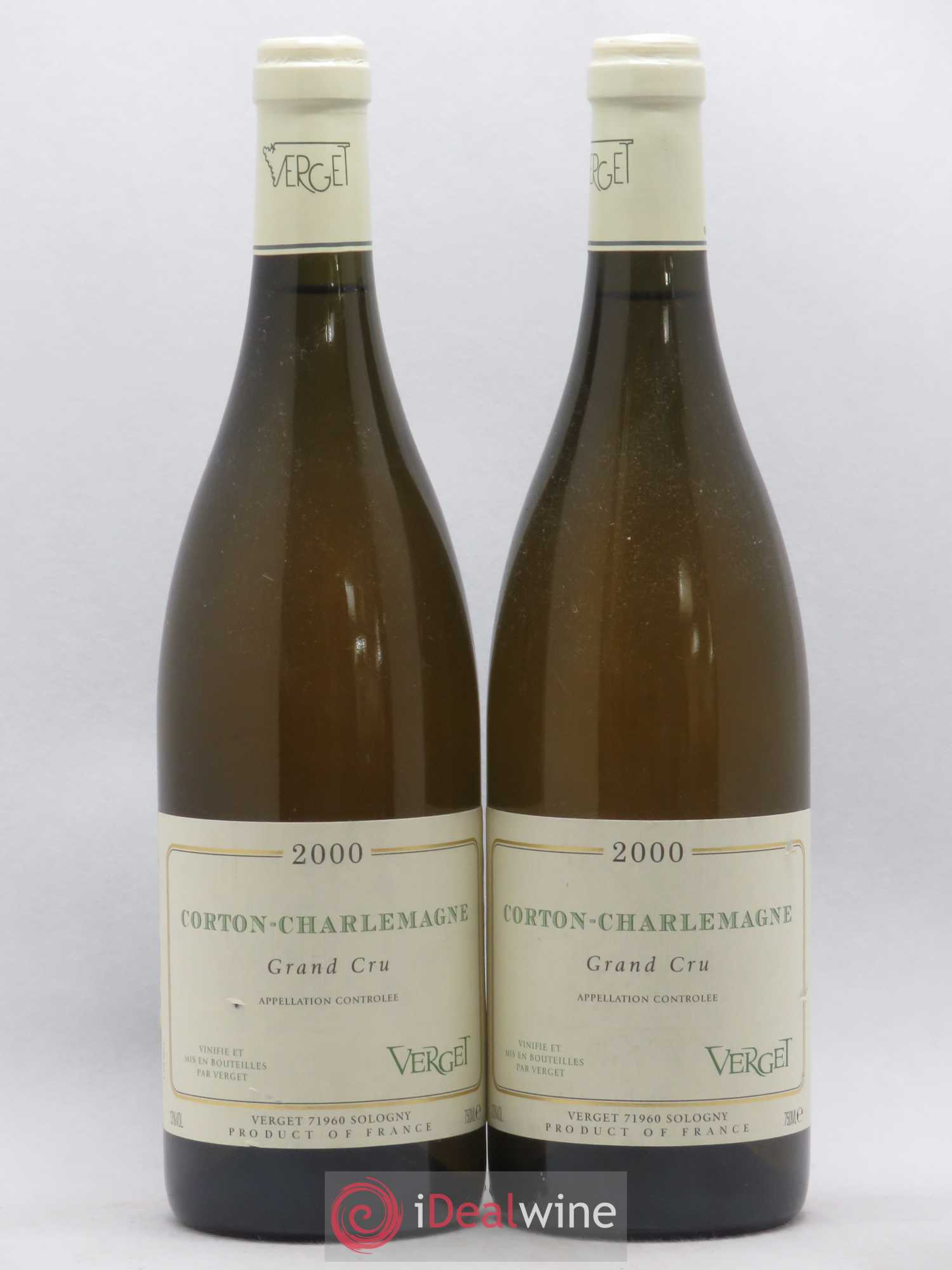 Corton-Charlemagne Grand Cru Verget (no reserve) 2000 - Lot of 2 bottles - 0