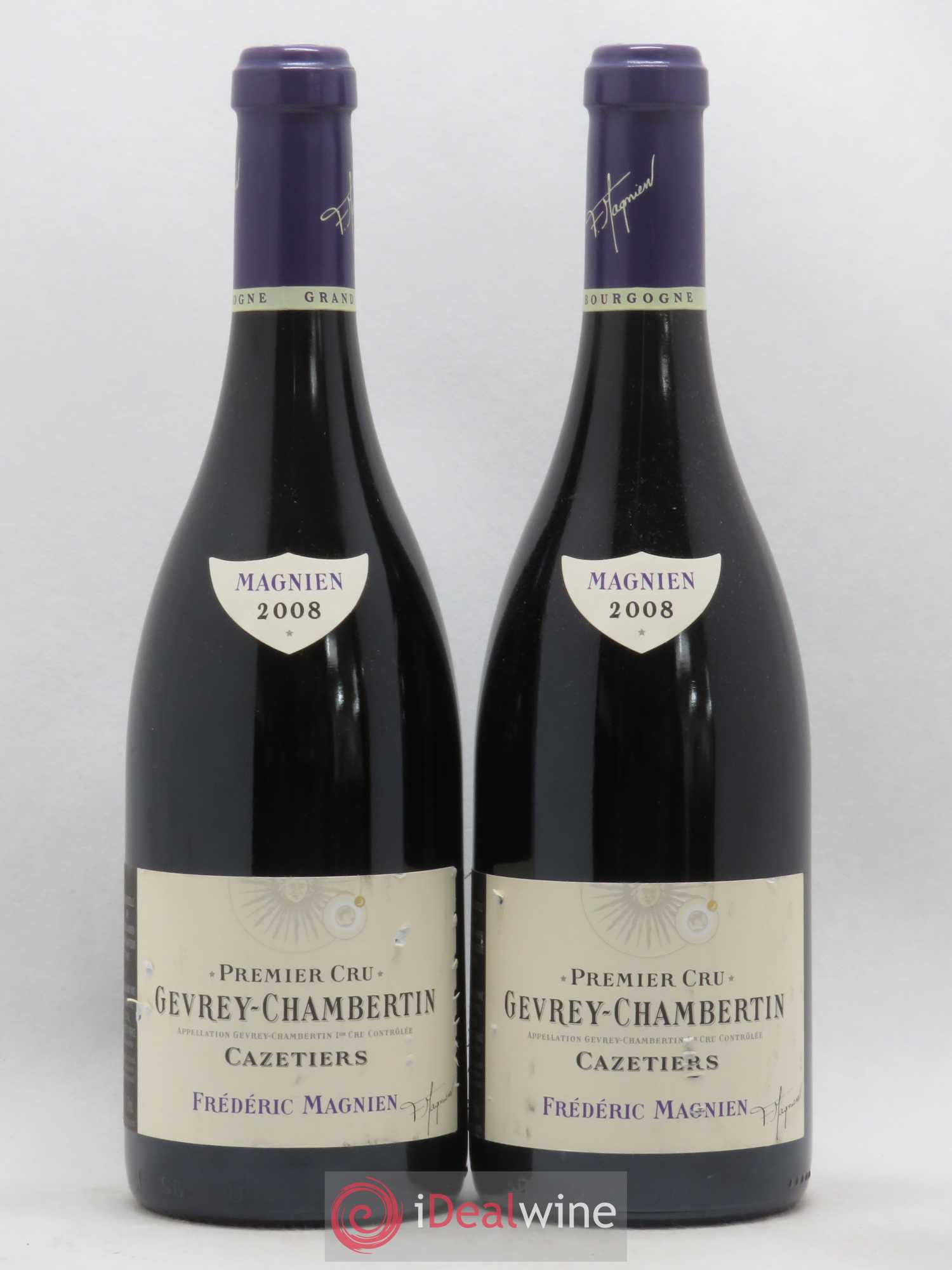 Gevrey-Chambertin 1er Cru Les Cazetiers Frederic Magnien (sans prix de réserve) 2008 - Lot de 2 bouteilles - 0