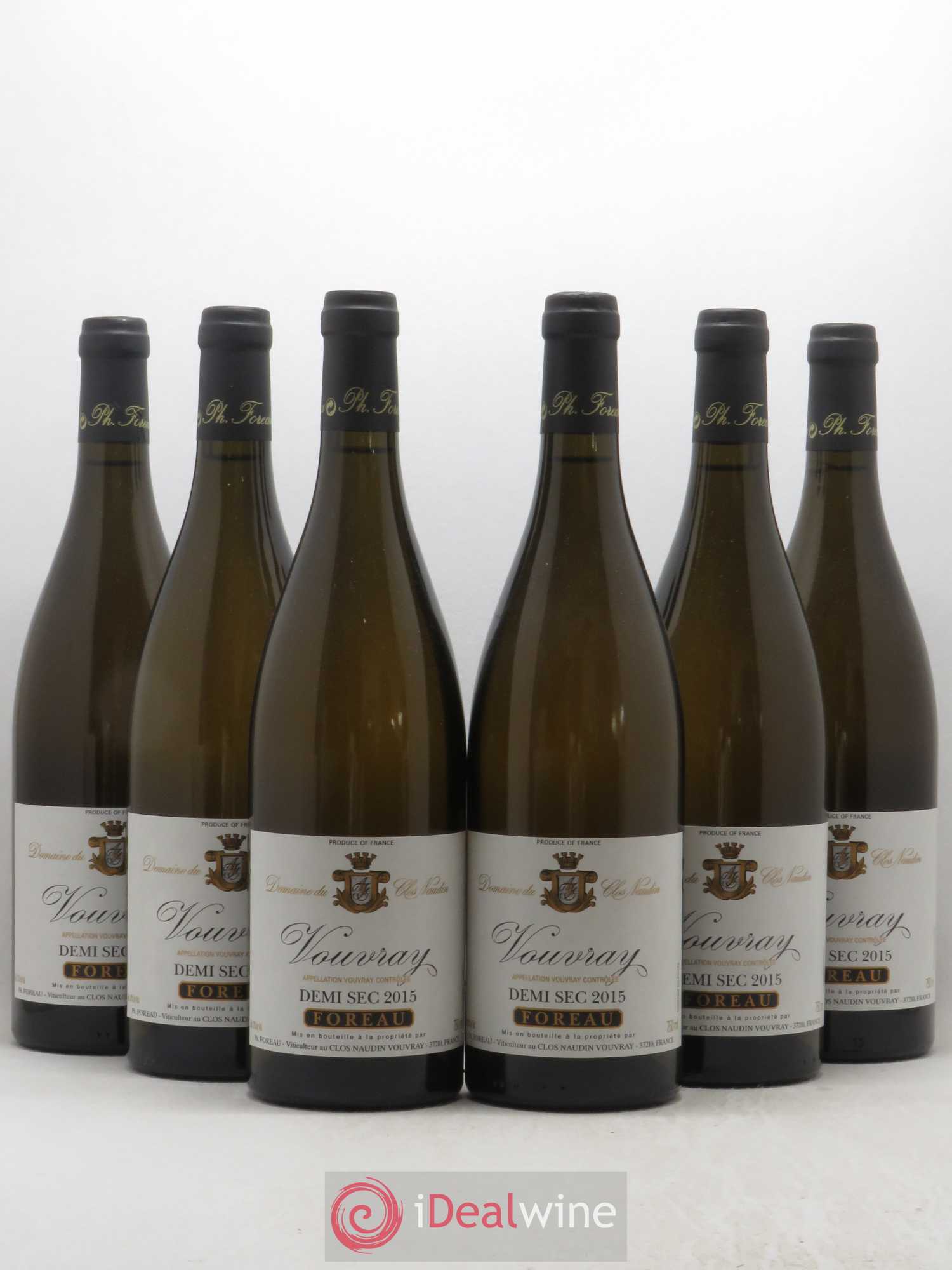 Vouvray Demi-Sec Clos Naudin - Philippe Foreau 2015 - Lot of 6 bottles - 0