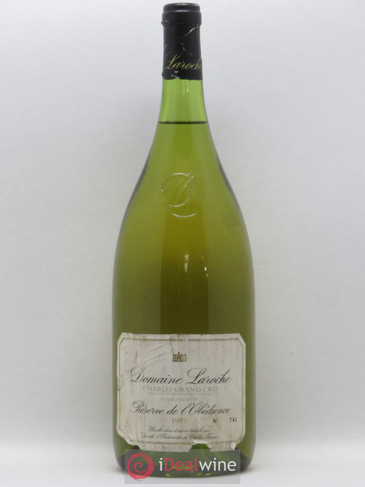 Chablis Grand Cru Les Blanchots Domaine Laroche Réserve de l' Obedience 1995 - Posten von 1 Magnum - 0