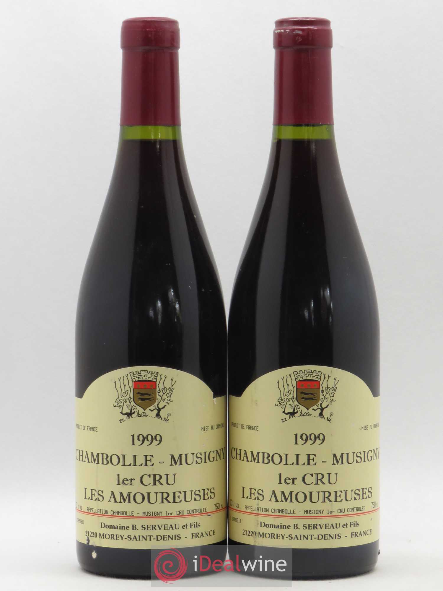 Chambolle-Musigny 1er Cru Les Amoureuses Serveau (Domaine) 1999 - Lot de 2 bouteilles - 0