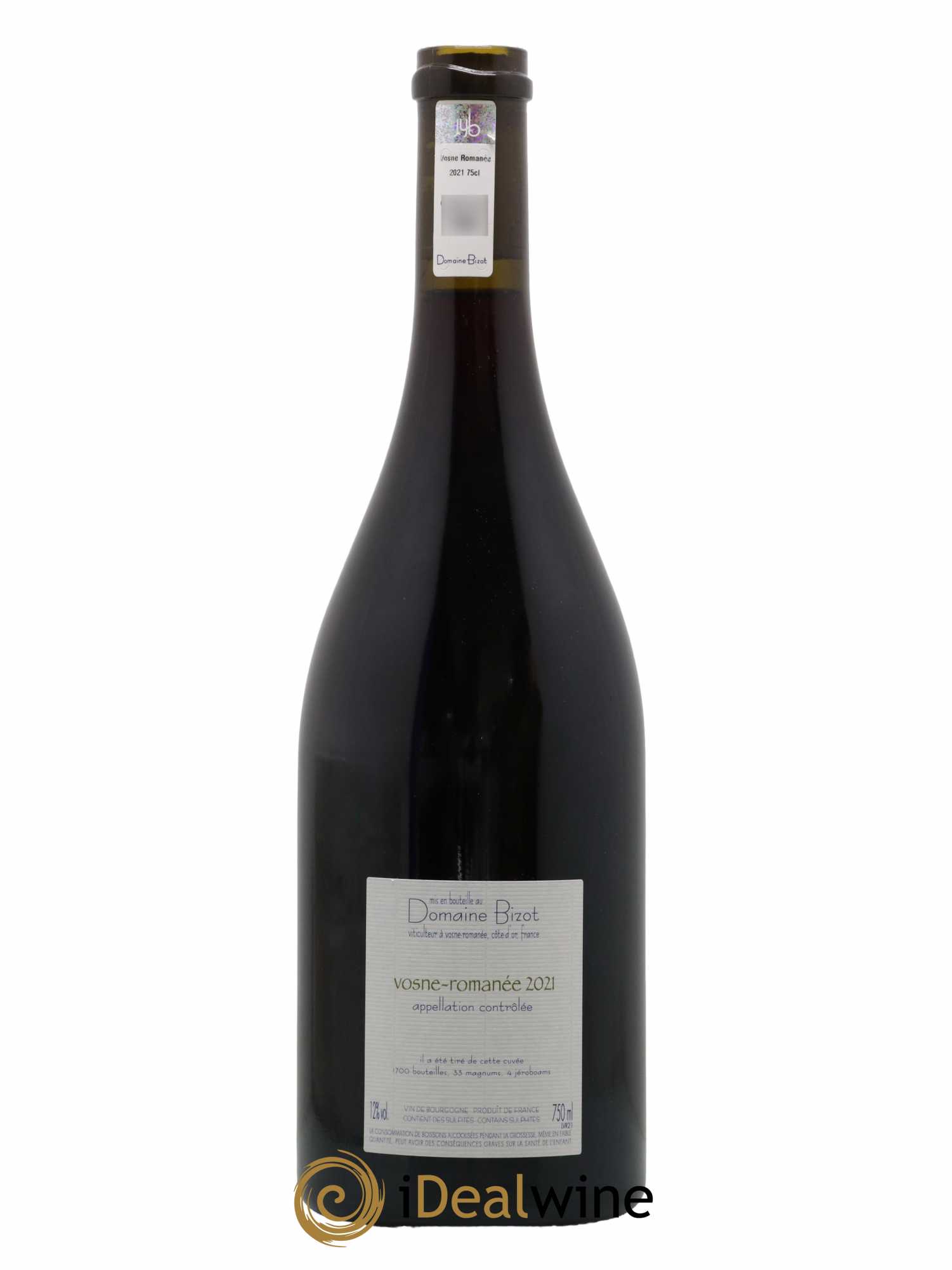 Vosne-Romanée Bizot (Domaine) 2021 - Lot de 1 bouteille - 1