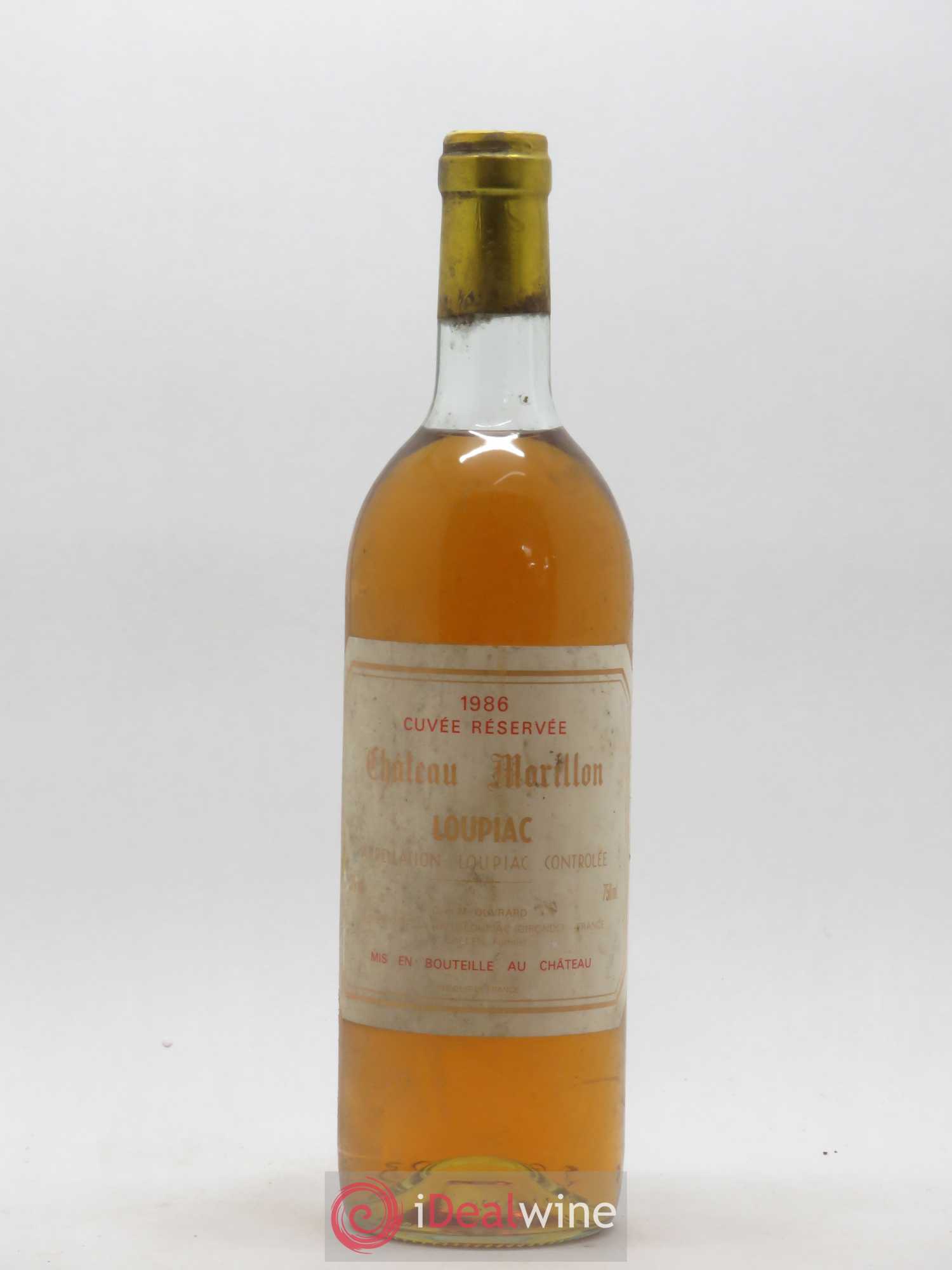 Loupiac Chateau Morillon Loupiac Cuvée réservée C&M Ouvrard 1986 - Lot of 1 bottle - 0