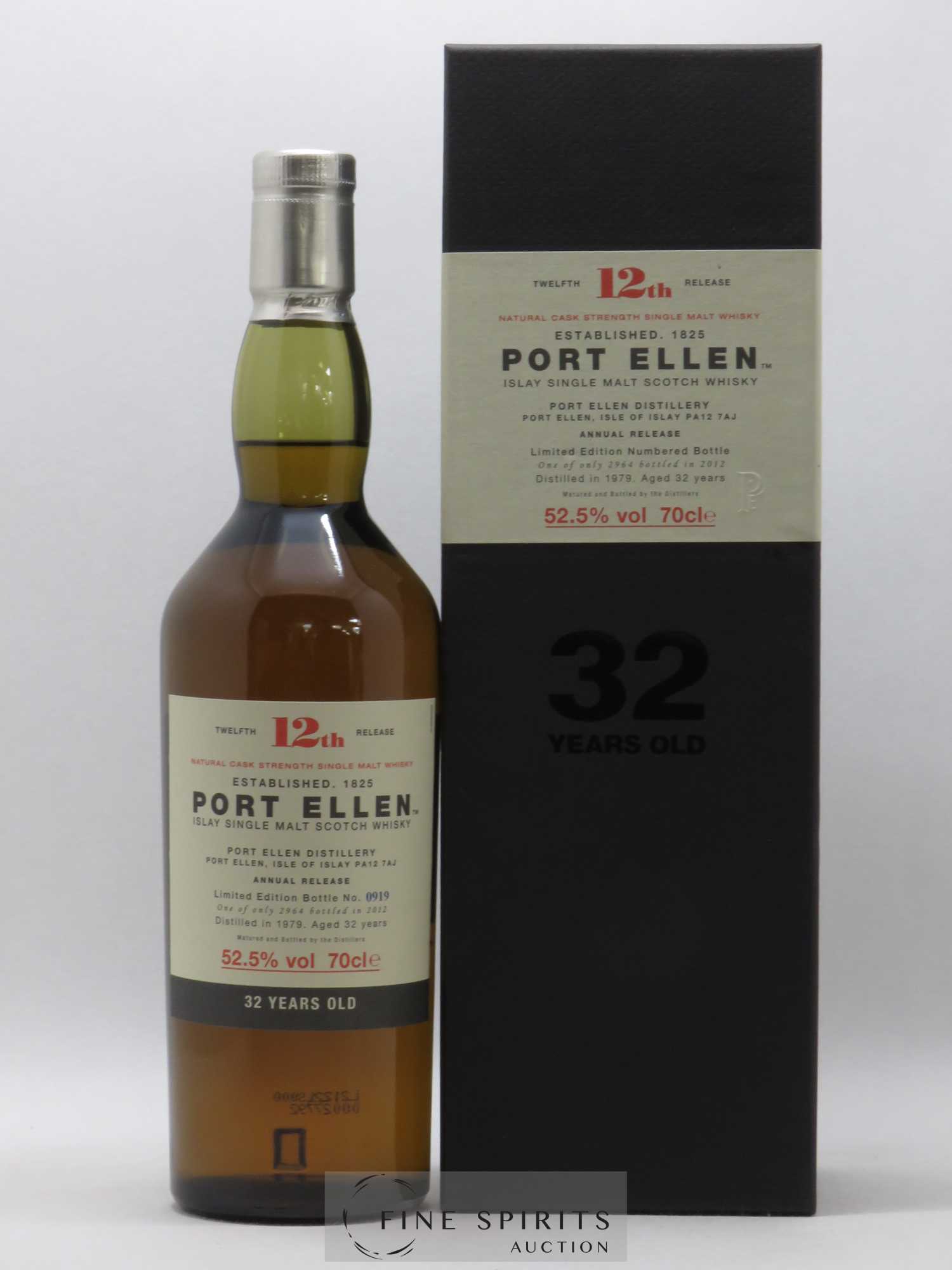 Port Ellen 32 years 1979 Of. 12th Release Natural Cask Strength - One of 2964 - bottled 2012 Limited Edition - Lot de 1 bouteille - 0