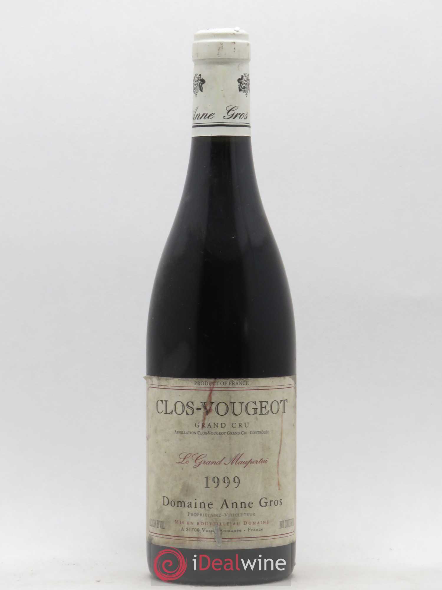 Clos de Vougeot Grand Cru Le Grand Maupertui Anne Gros 1999 - Lot of 1 bottle - 0