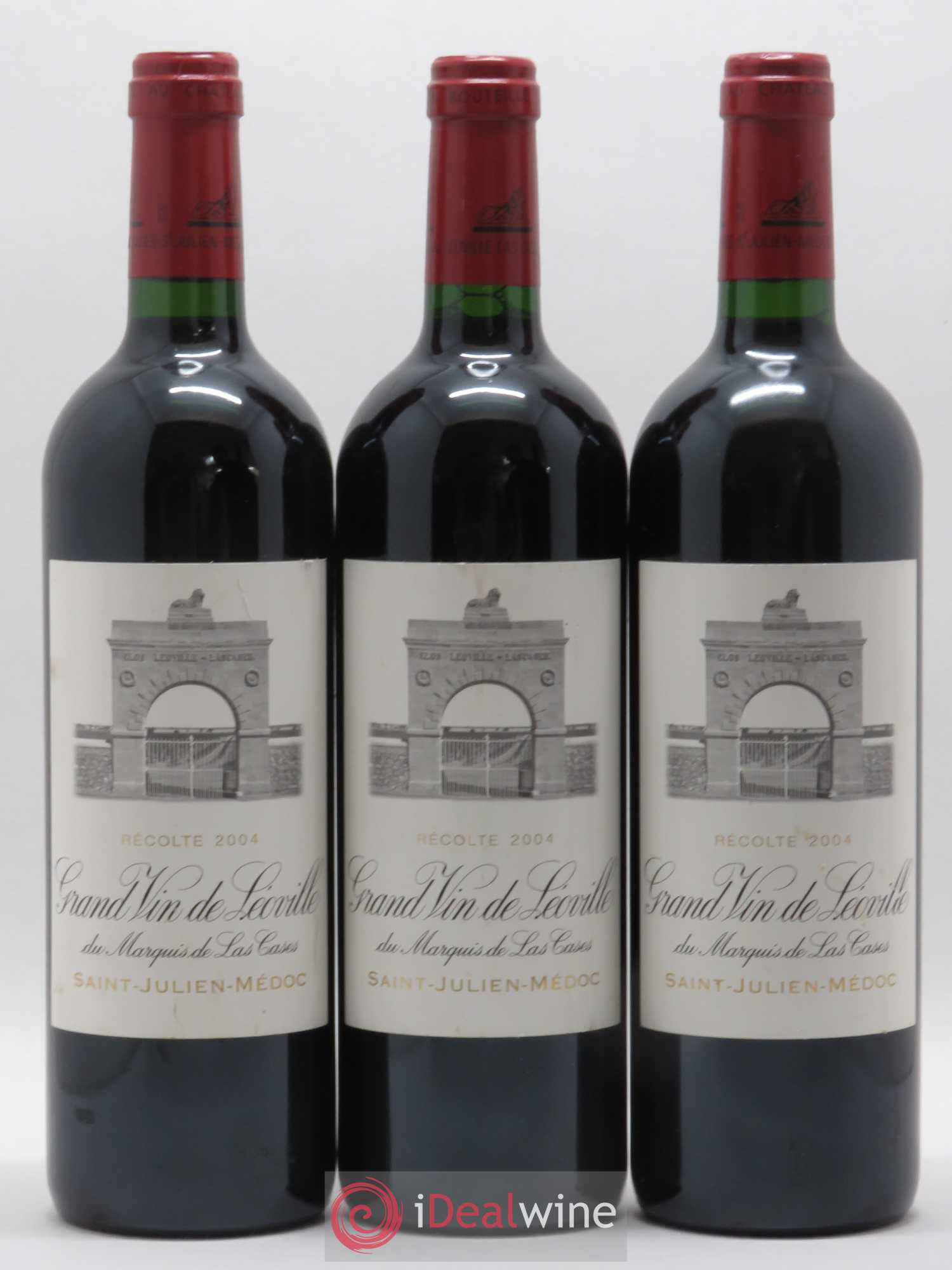 Château Léoville Las Cases 2ème Grand Cru Classé 2004 - Lot of 3 bottles - 0