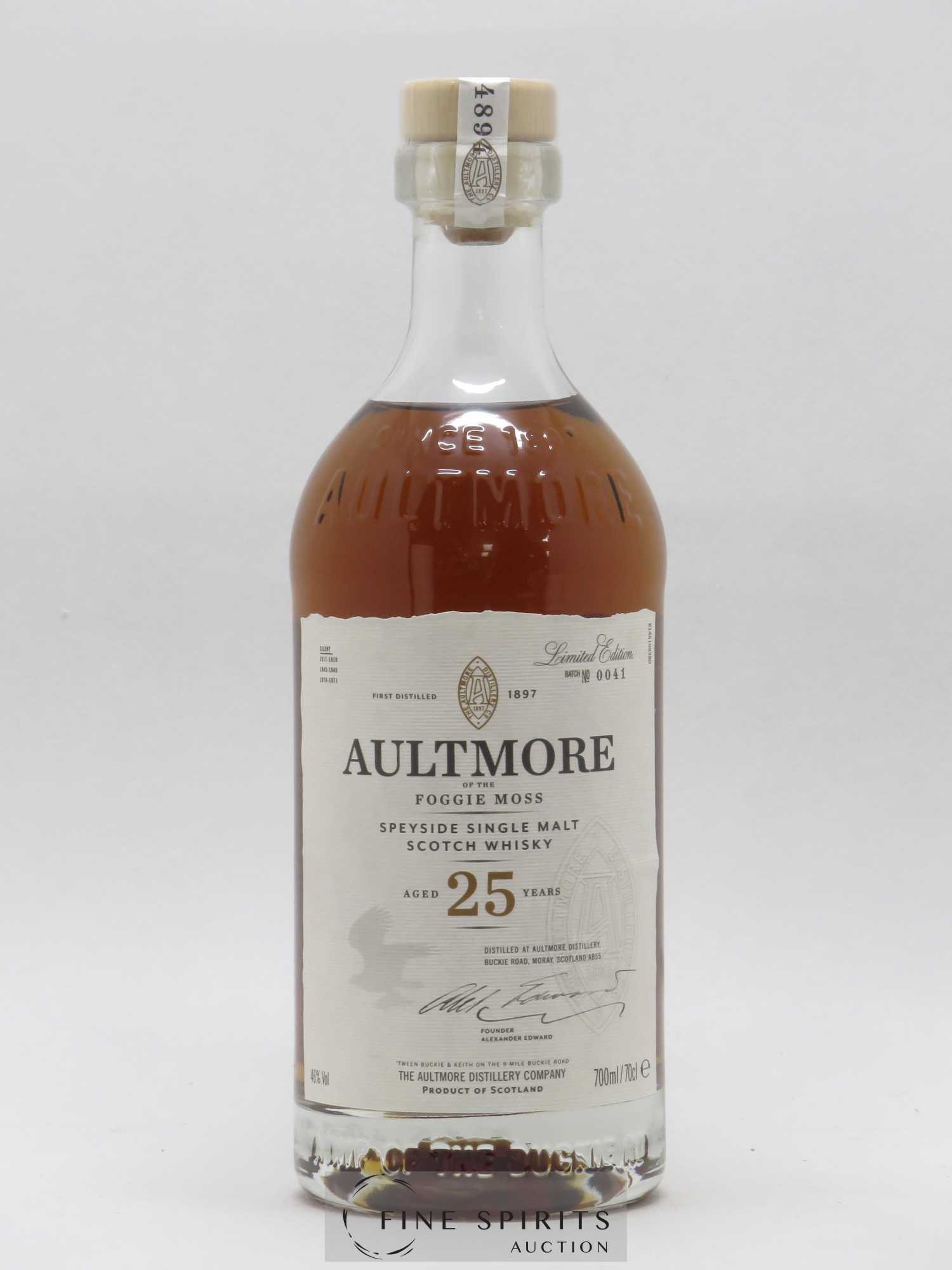 Aultmore 25 years Of. Foggie Moss Batch n° 0041 Limited Edition - Lot of 1 bottle - 1