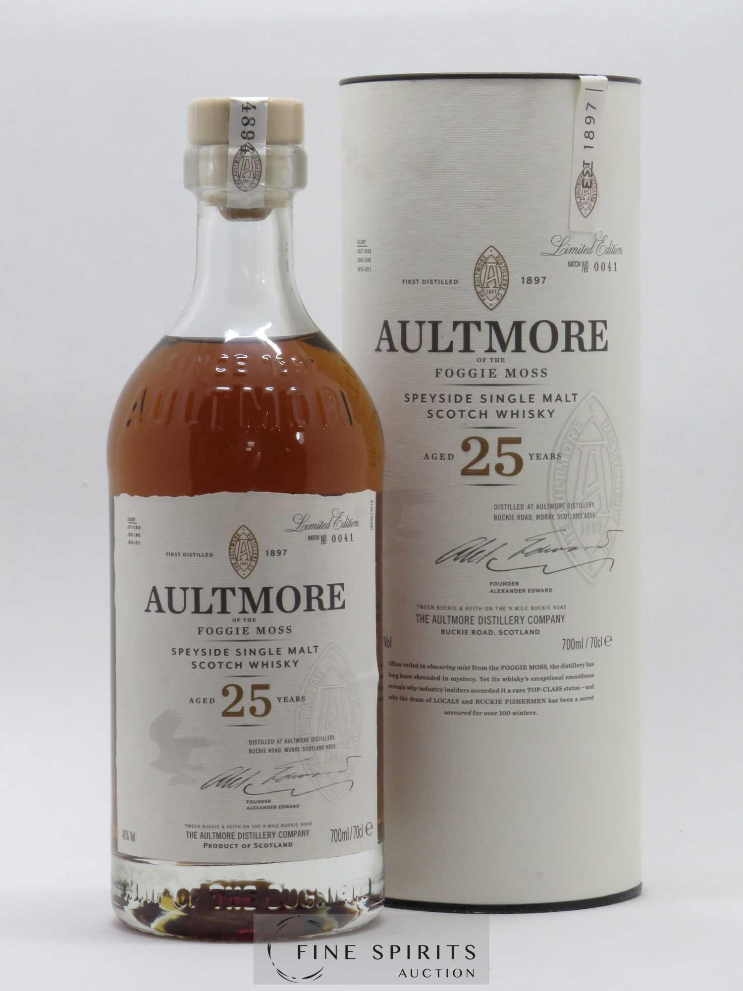 Aultmore 25 years Of. Foggie Moss Batch n° 0041 Limited Edition - Lot of 1 bottle - 0