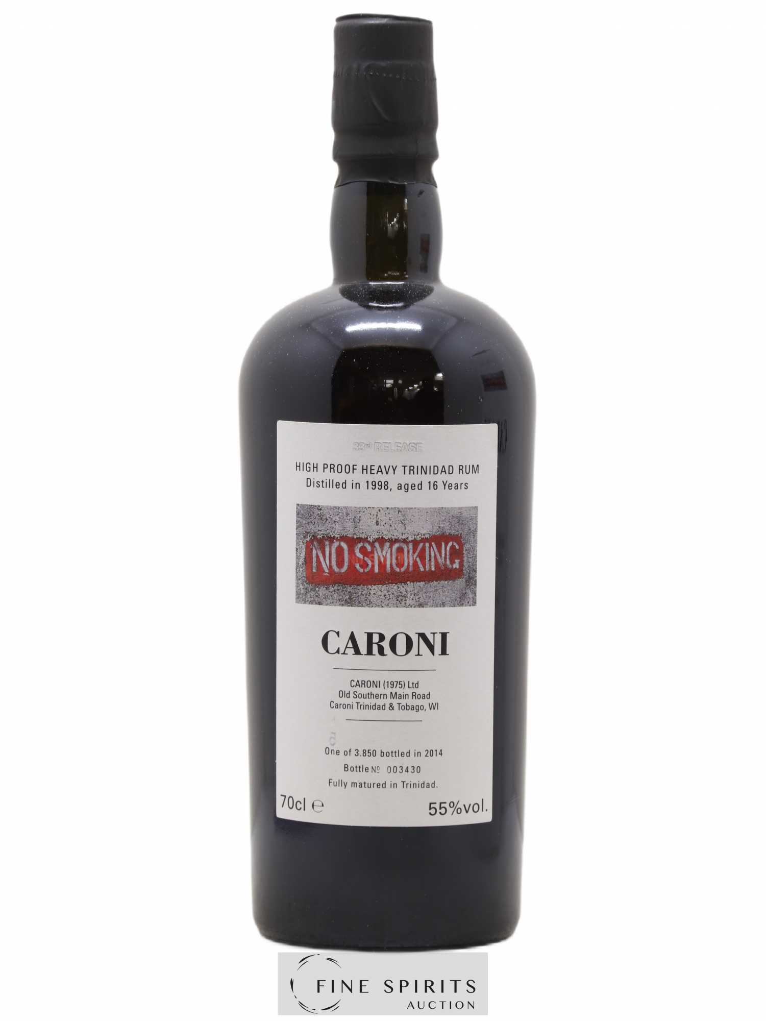 Caroni 16 years 1998 Velier No Smoking 33rd Release - One of 3850 - bottled 2014 - Lot of 1 bottle - 1