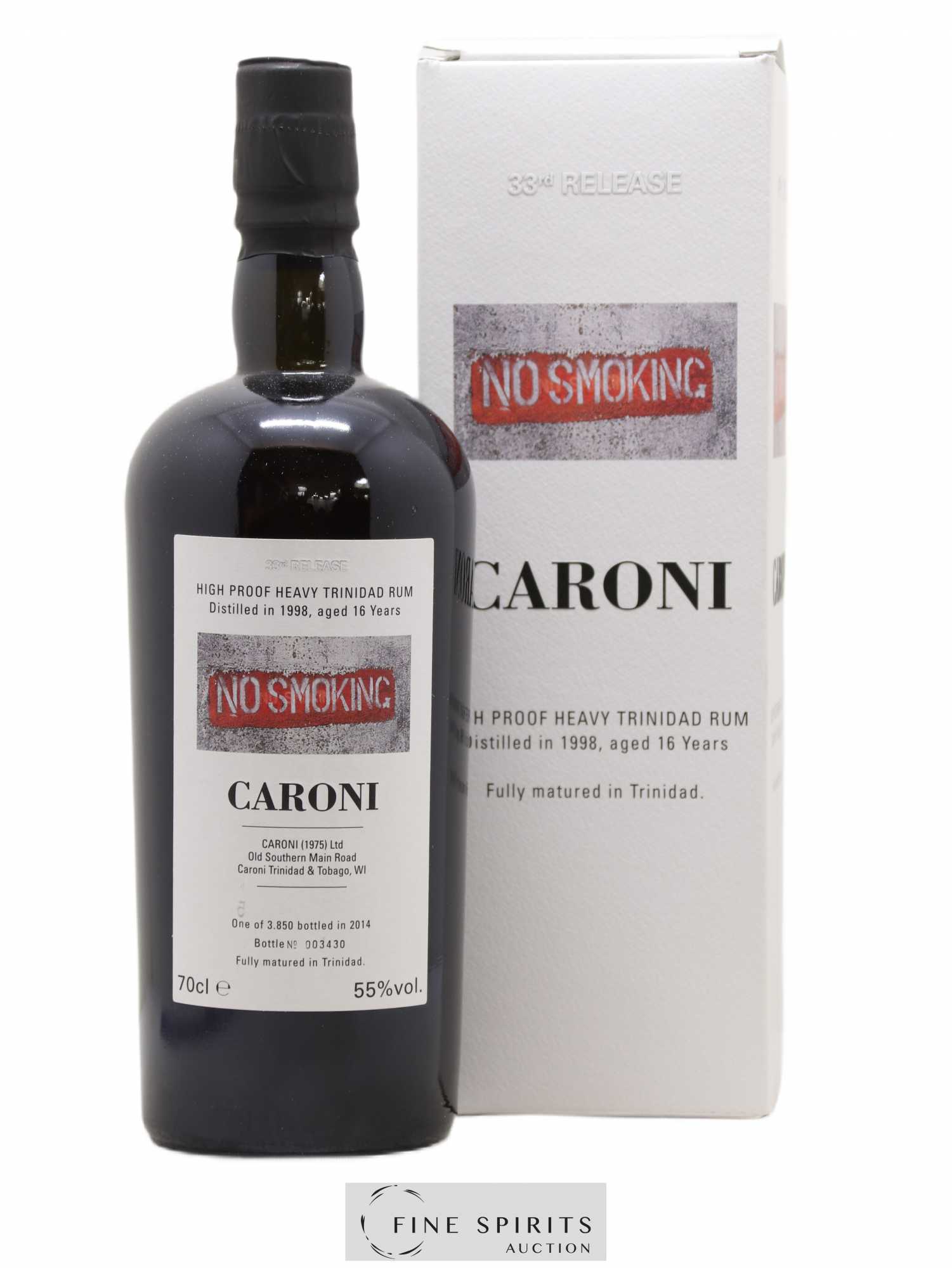 Caroni 16 years 1998 Velier No Smoking 33rd Release - One of 3850 - bottled 2014 - Lot of 1 bottle - 0