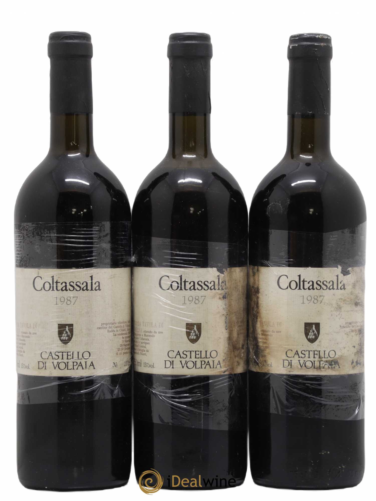 Italie Vino da Tavola Coltassala Castello di Volpaia 1987 - Lot de 3 bouteilles - 0